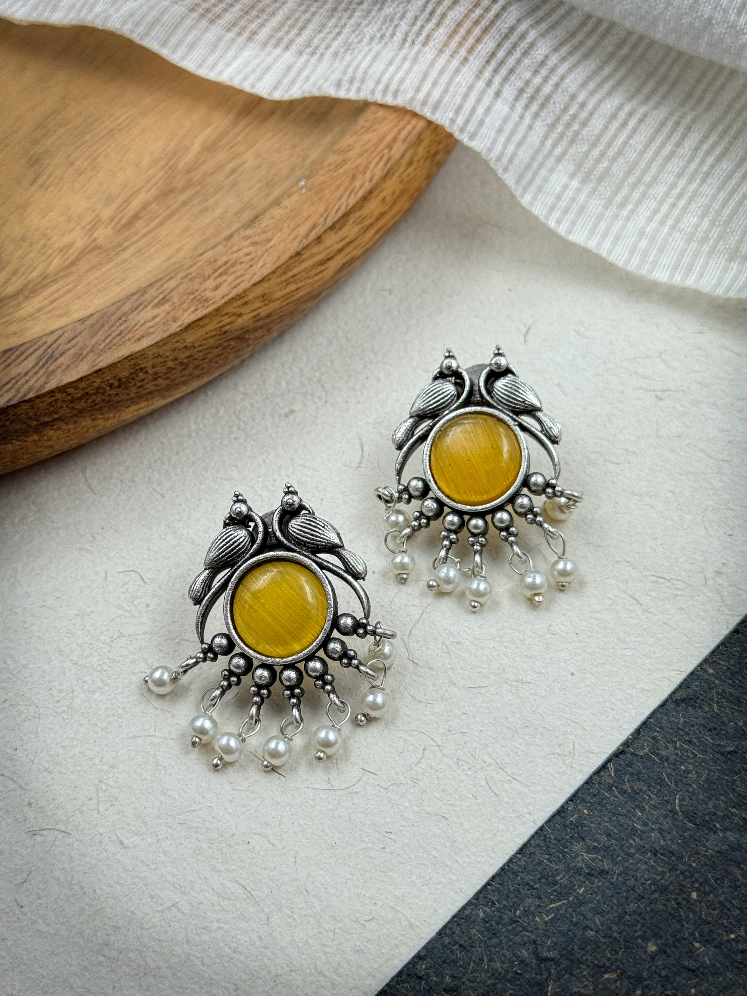 ZOYA OXIDISED STUD EARRINGS