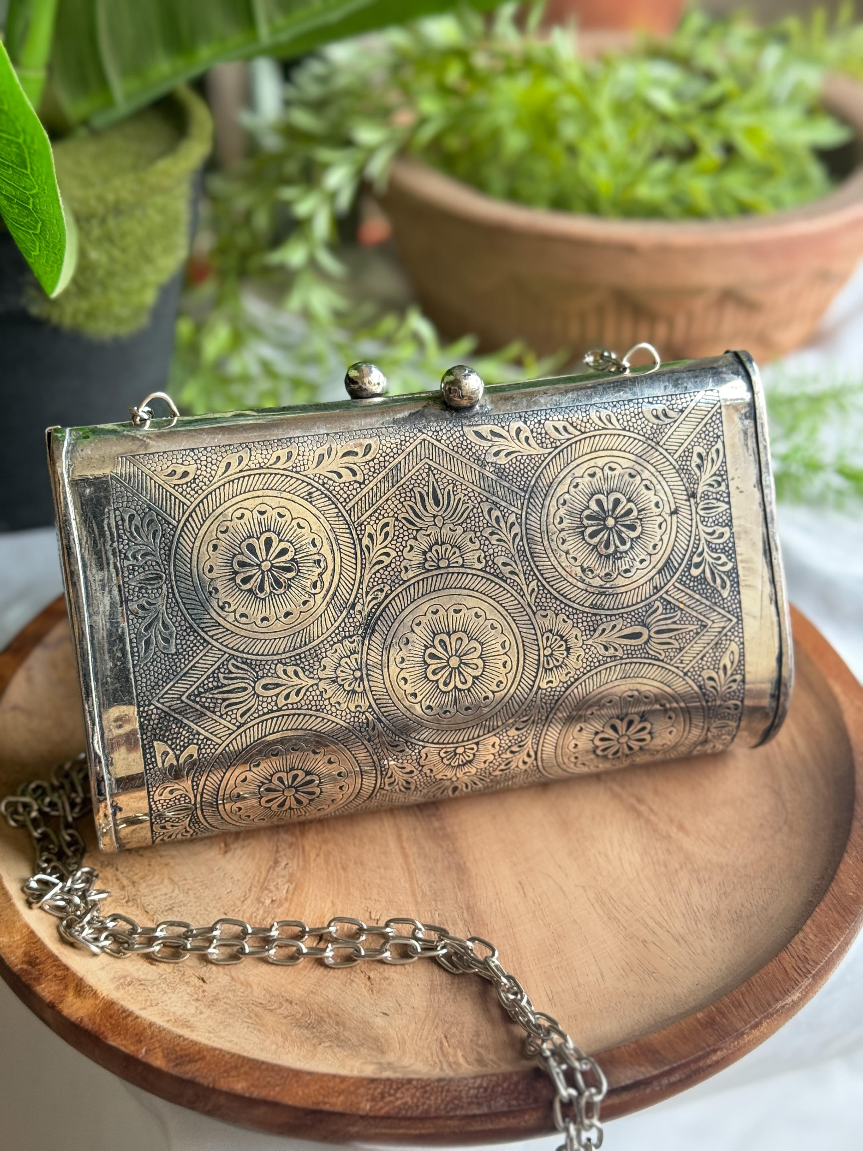 SILVER OXIDISED PURSE
