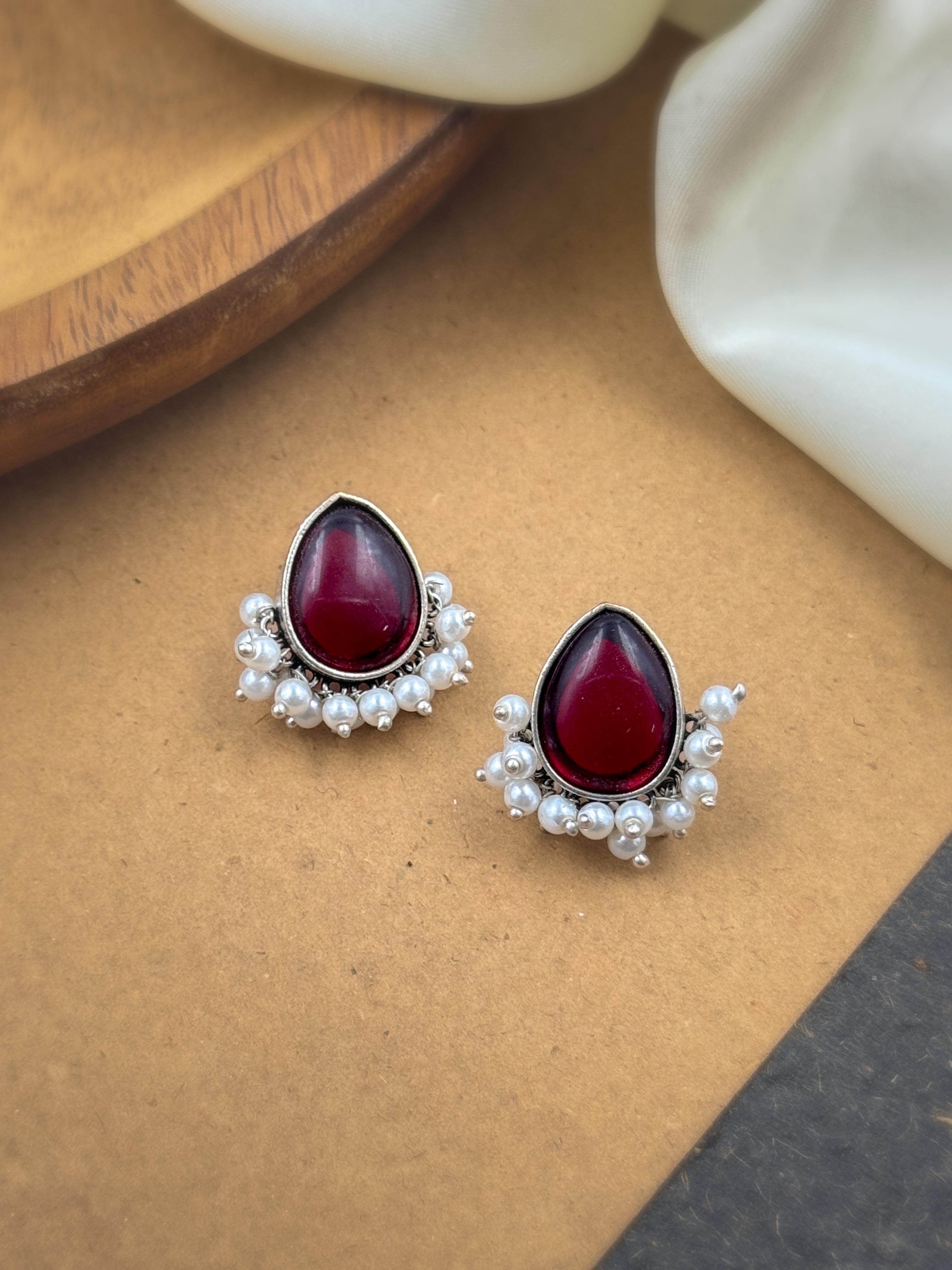 FEREL OXIDISED STUD EARRINGS