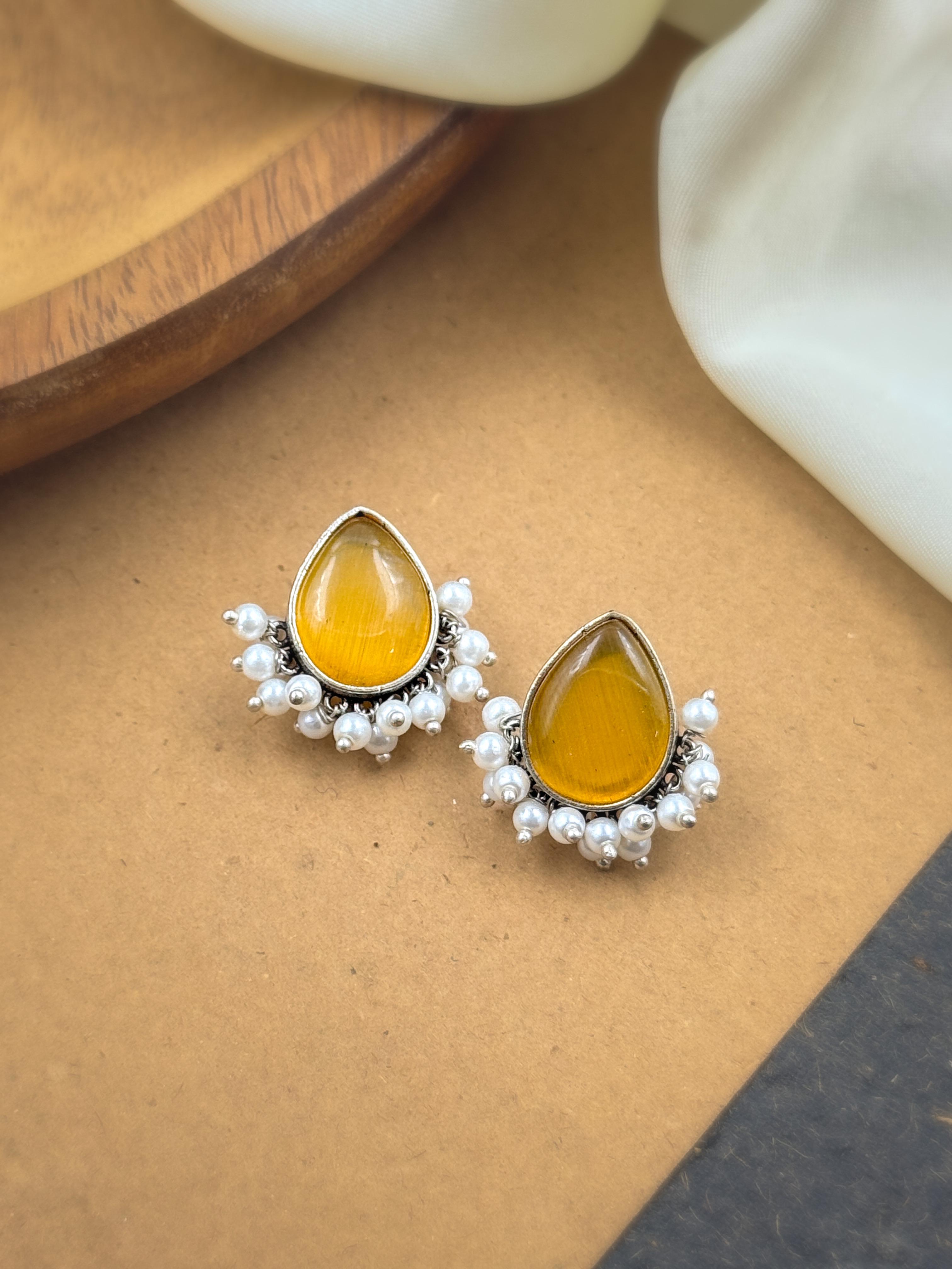 FEREL OXIDISED STUD EARRINGS