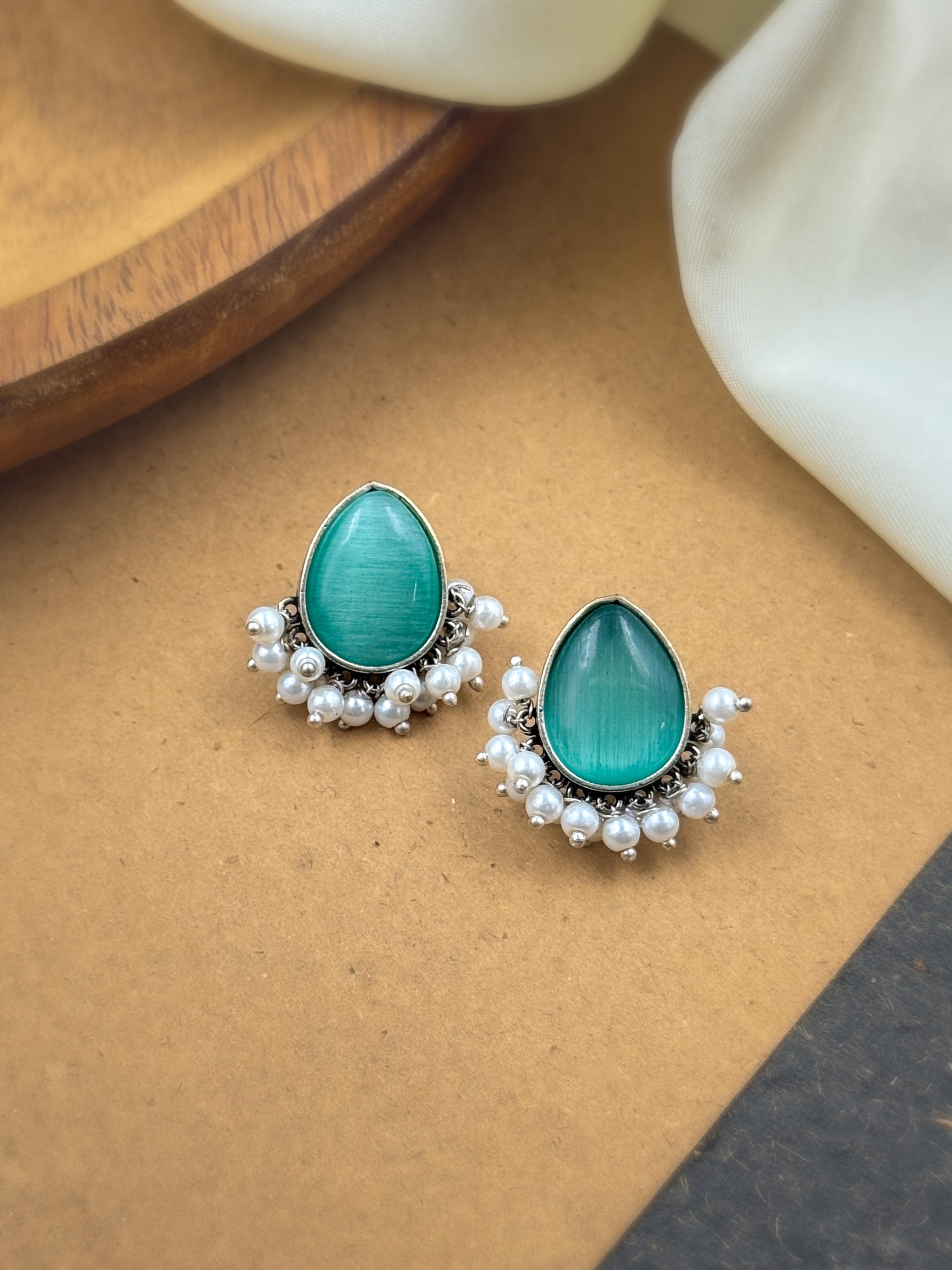 FEREL OXIDISED STUD EARRINGS