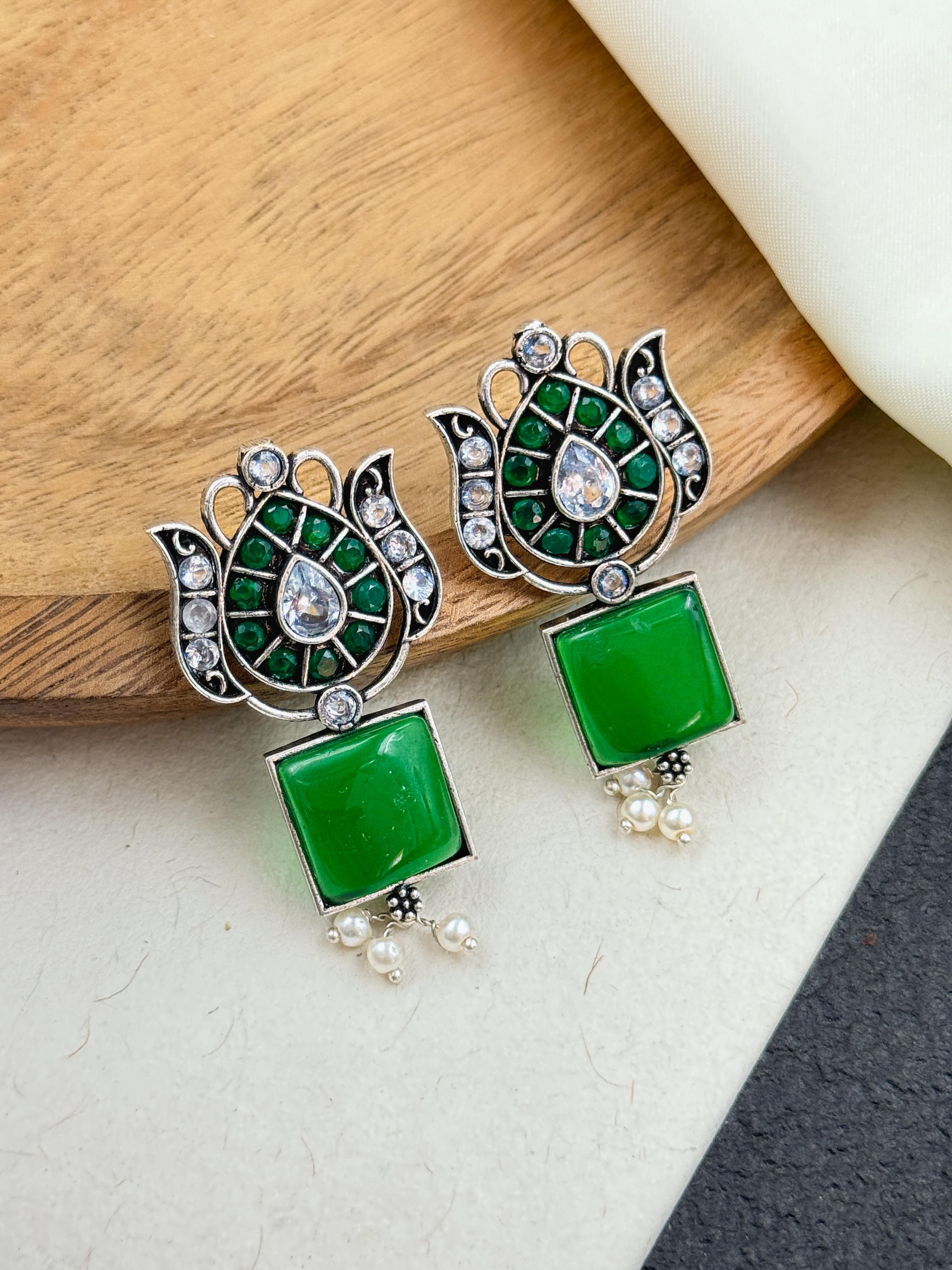 LOTUS DESIGNED STUD EARRINGS