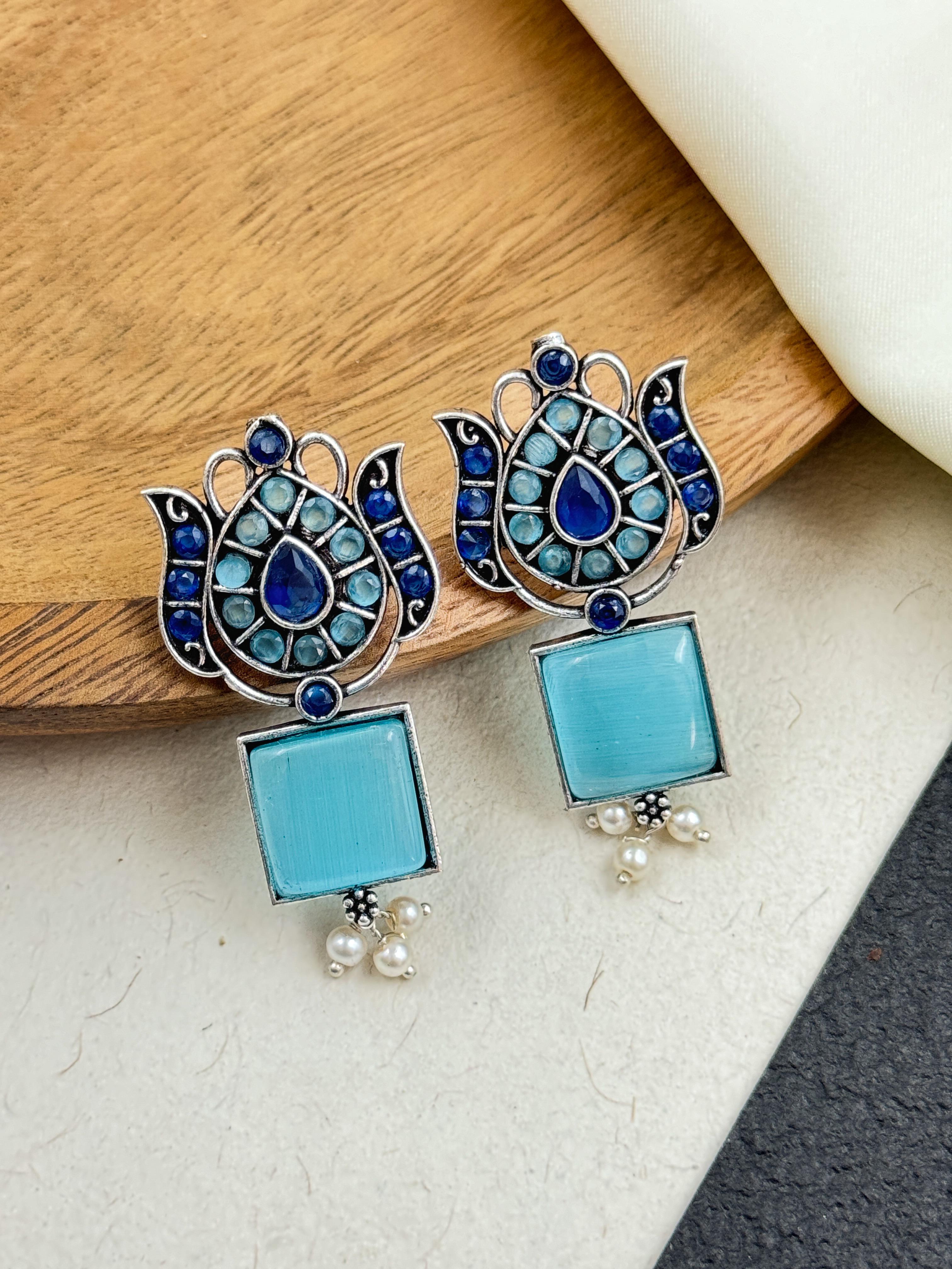 LOTUS DESIGNED STUD EARRINGS