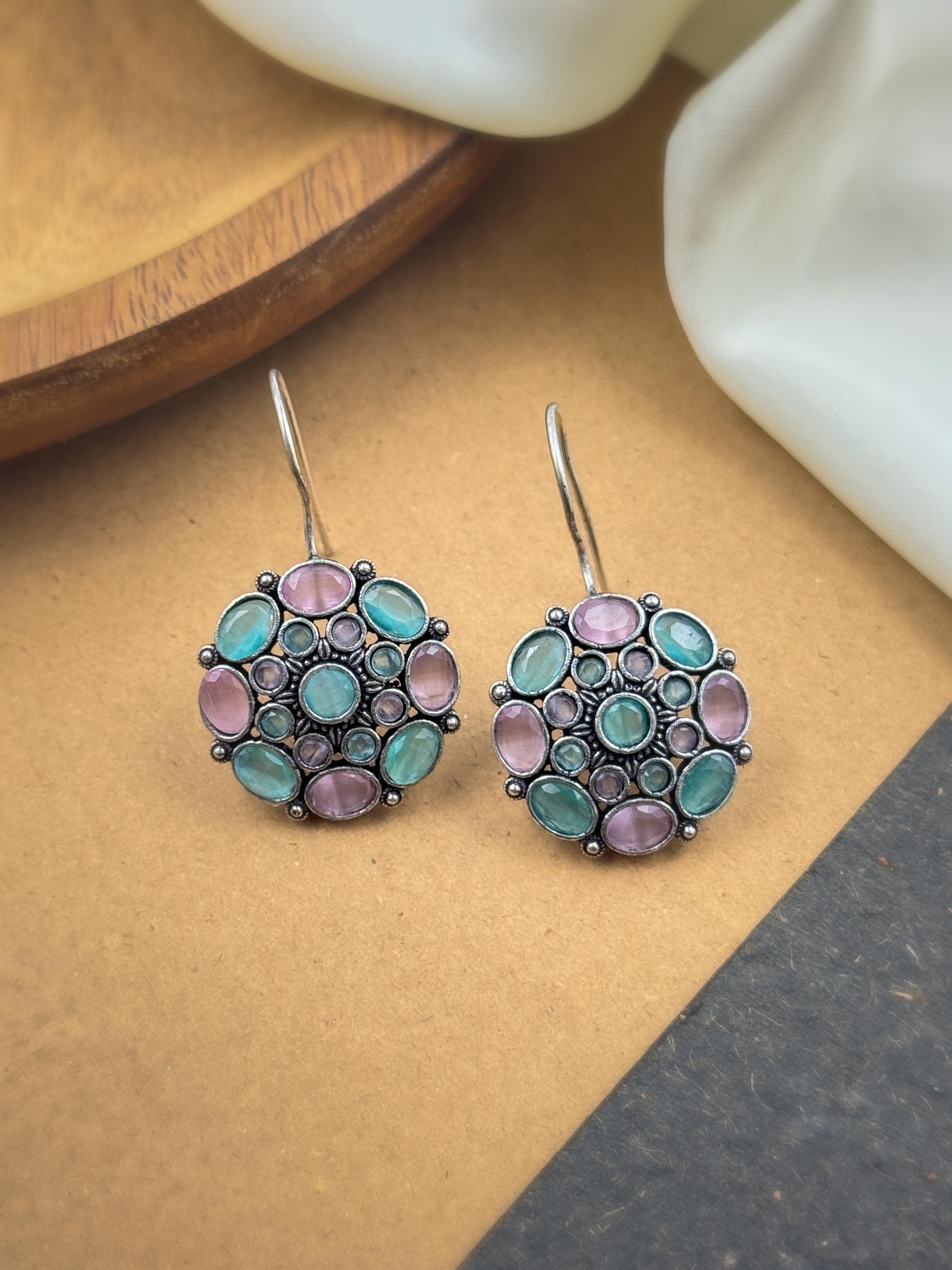 FREYA OXIDISED STUD EARRINGS