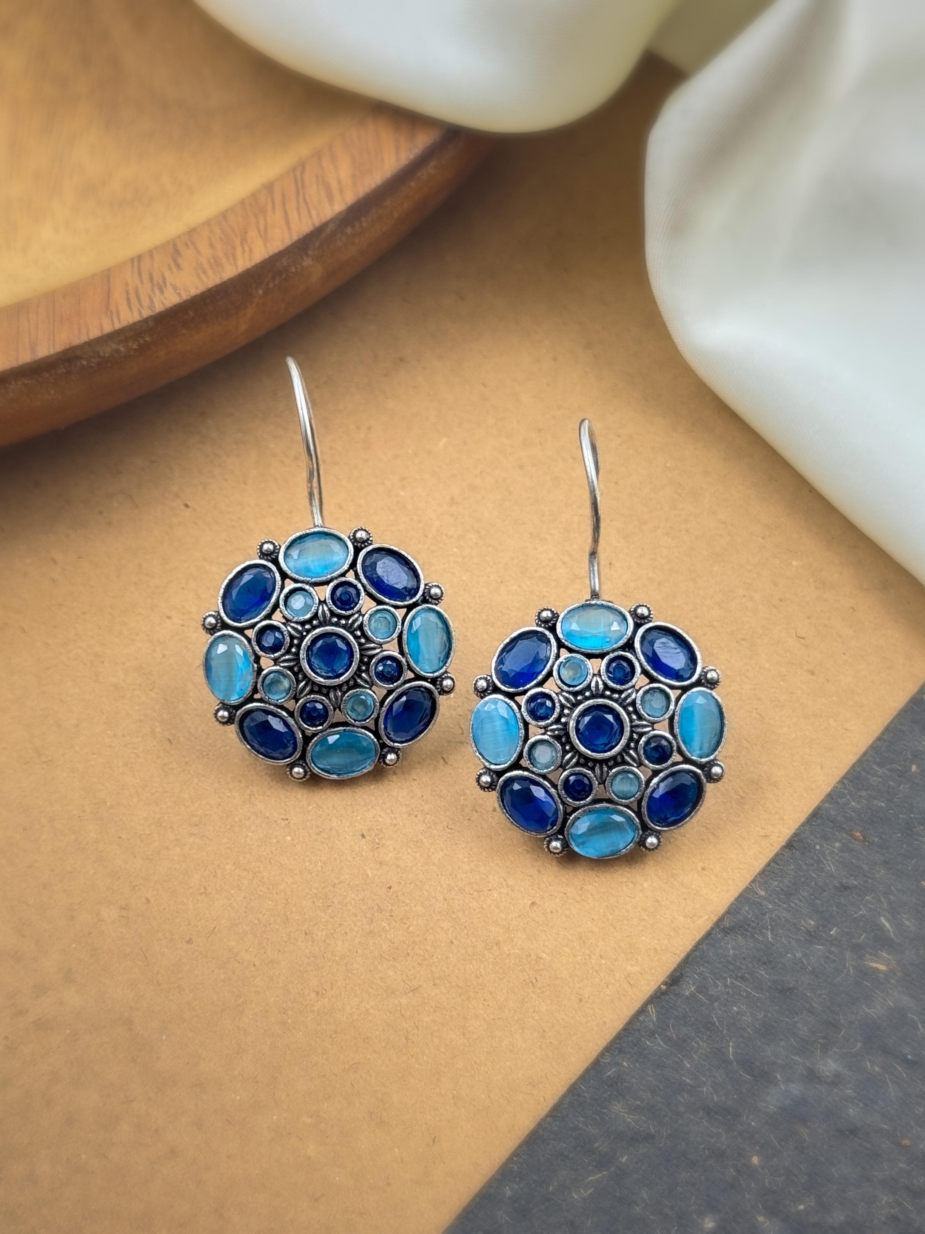 FREYA OXIDISED STUD EARRINGS