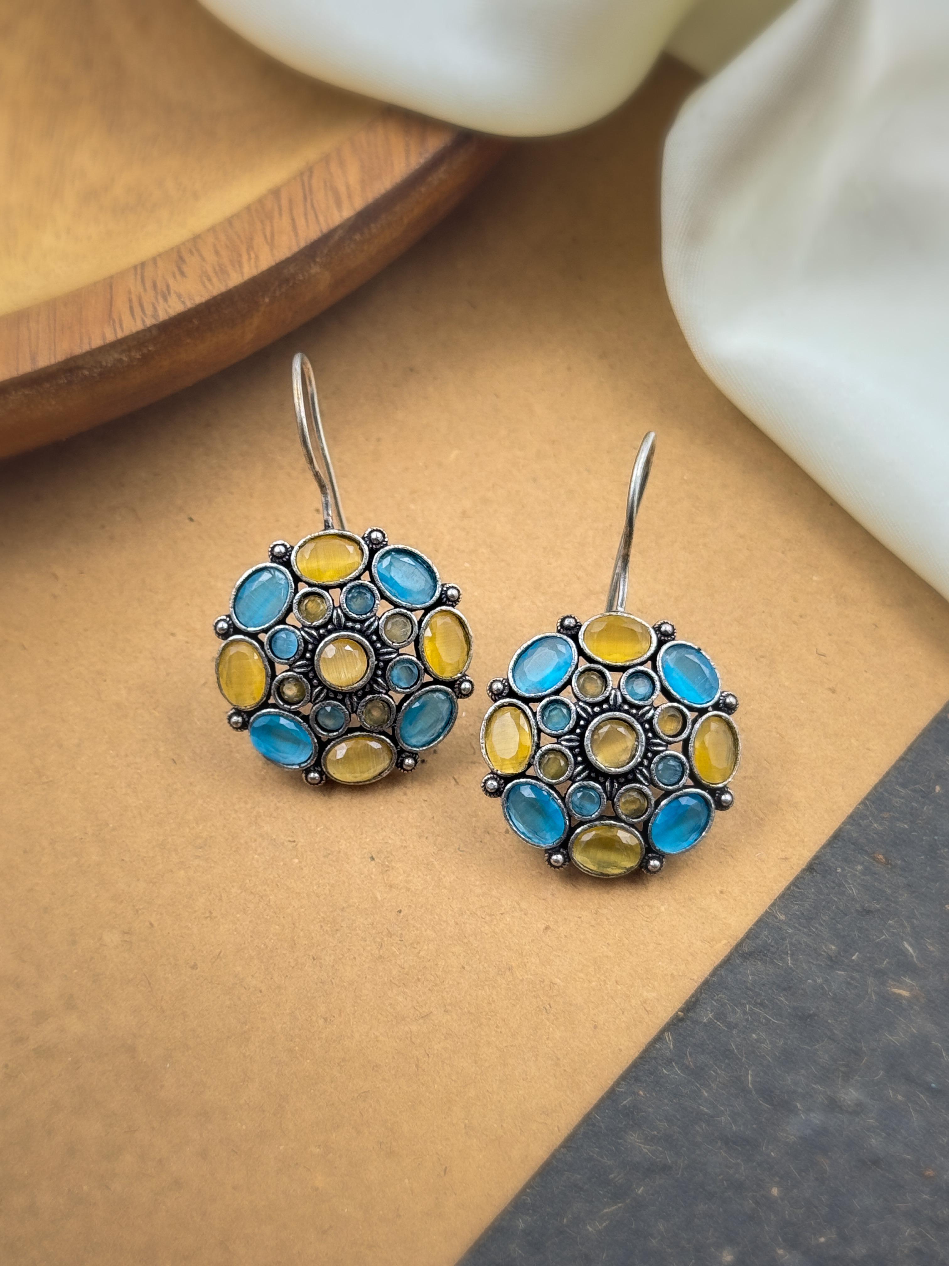 FREYA OXIDISED STUD EARRINGS