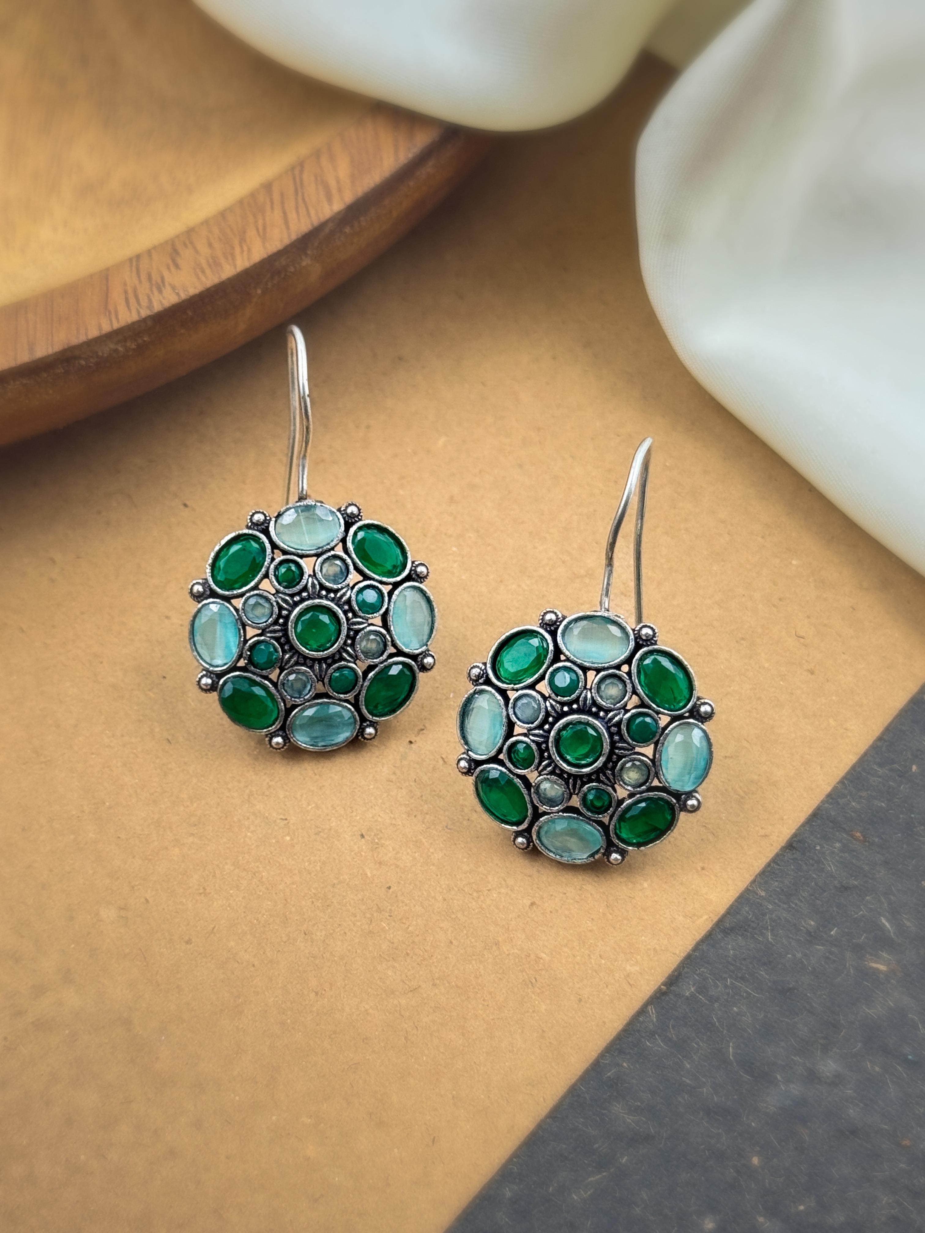 FREYA OXIDISED STUD EARRINGS