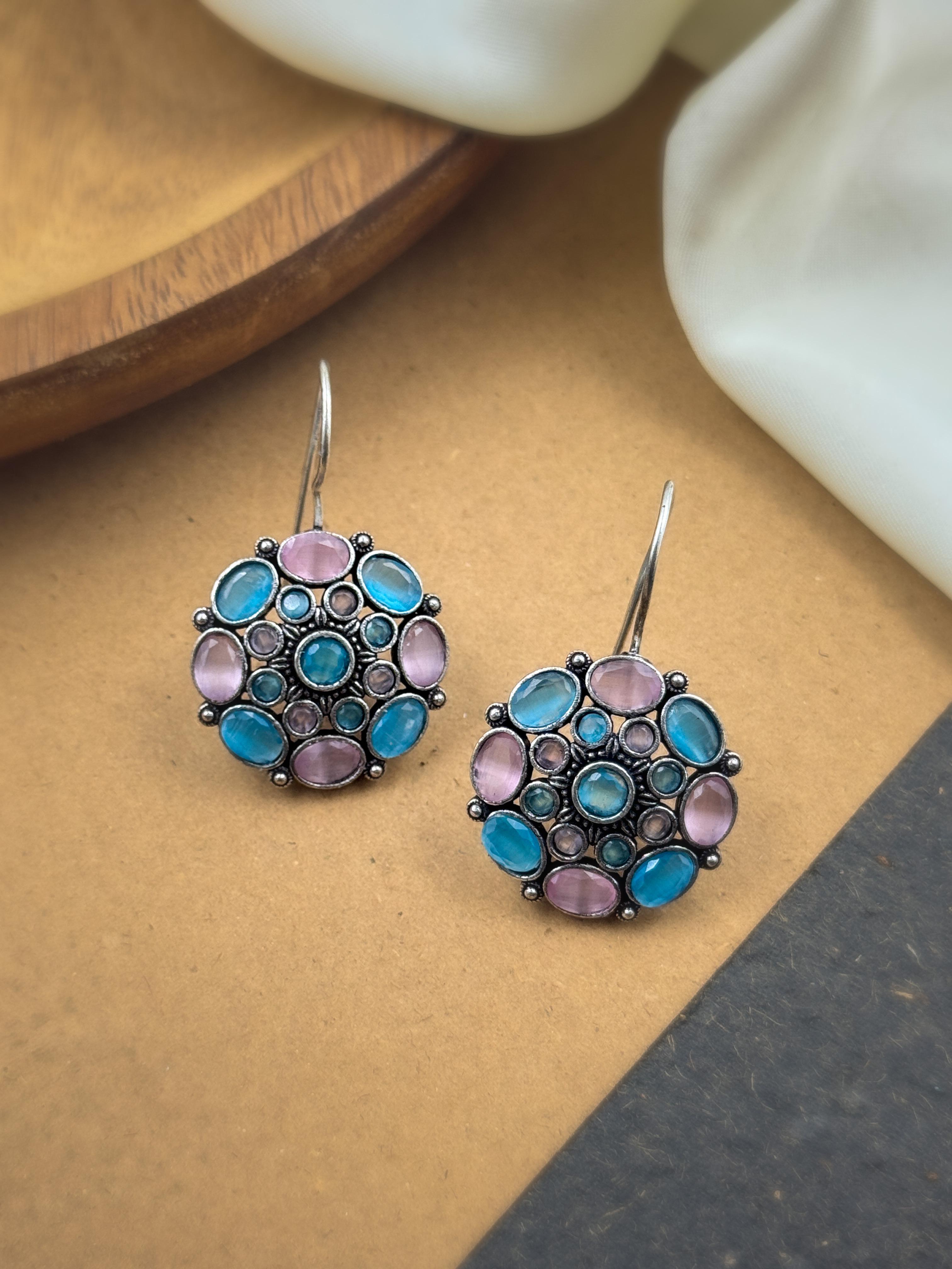 FREYA OXIDISED STUD EARRINGS
