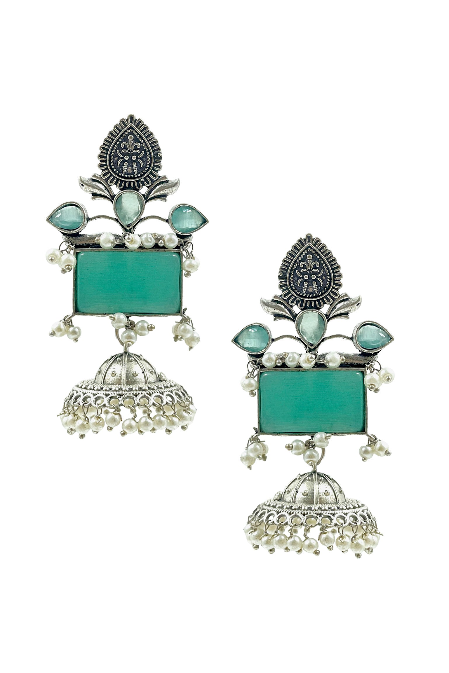 Noor Stone Jhumka Earrings