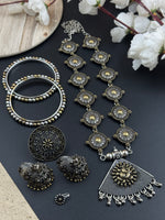 Load image into Gallery viewer, NAVYA 5 PIECE DUAL TONE JEWELLERY SET COMBO