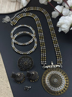 Load image into Gallery viewer, Krishna Dualtone Jewellery Set