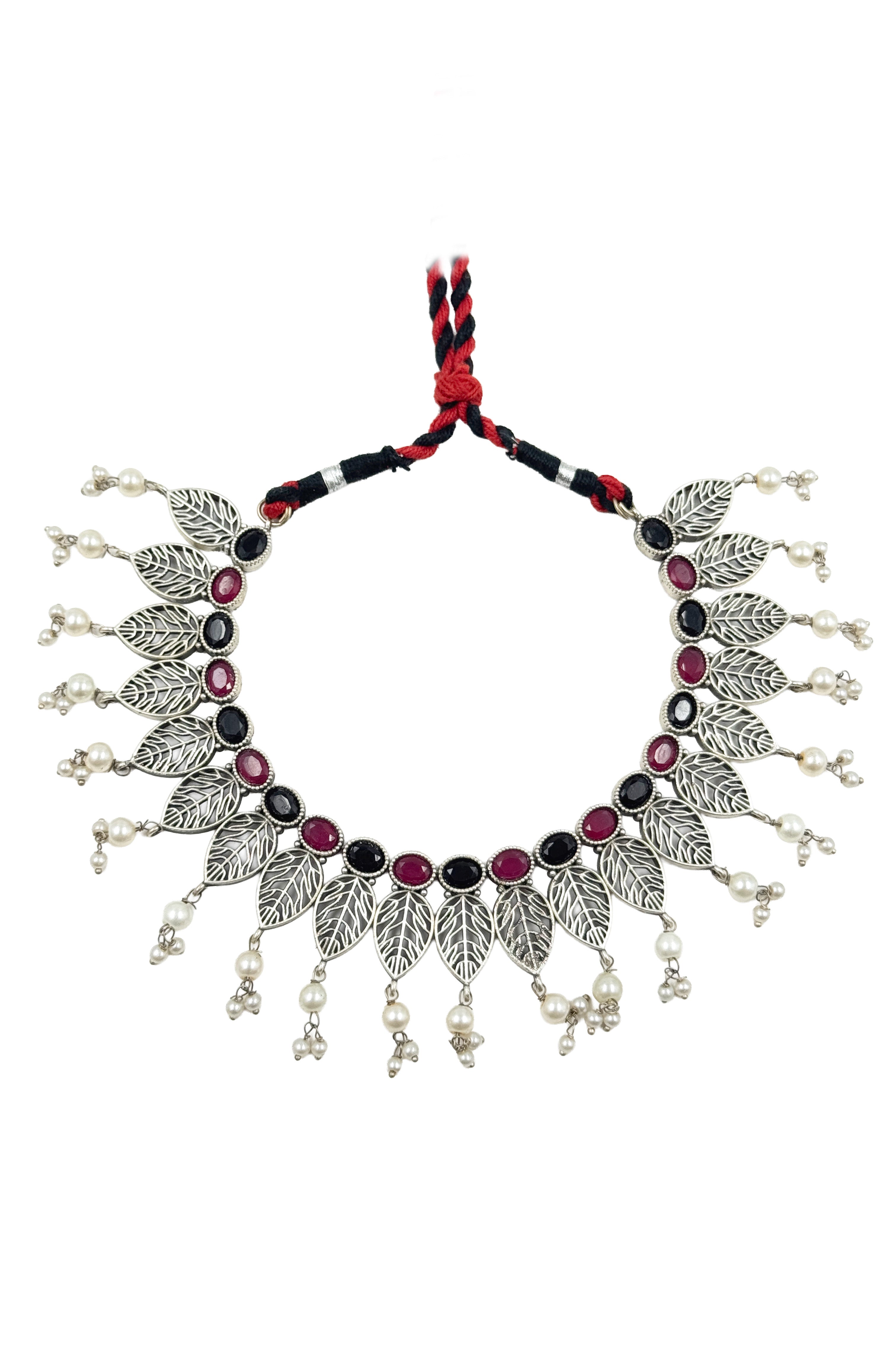 MAHI CELESTIAL LEAF PEARL JEWELLERY SET