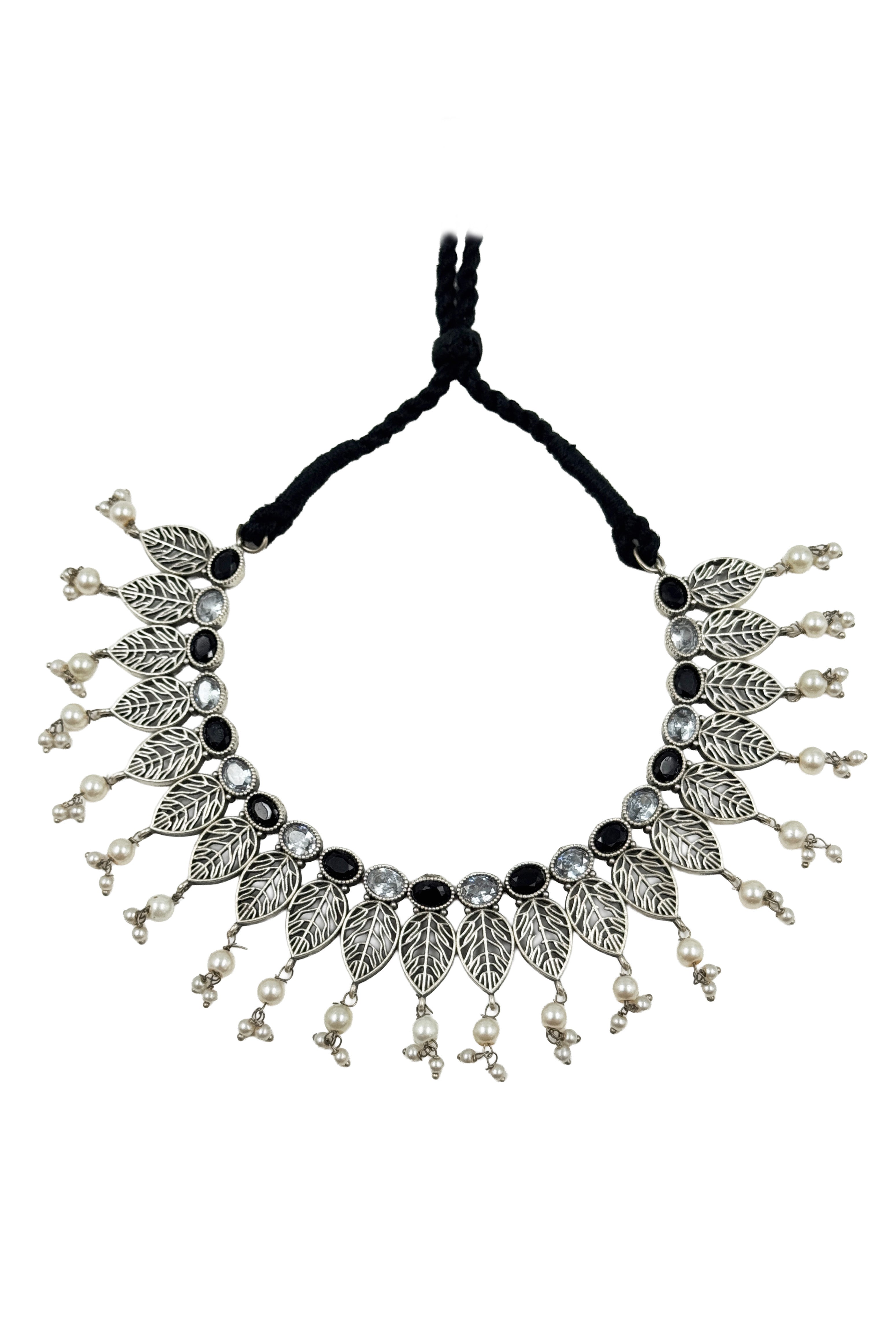 MAHI CELESTIAL LEAF PEARL JEWELLERY SET