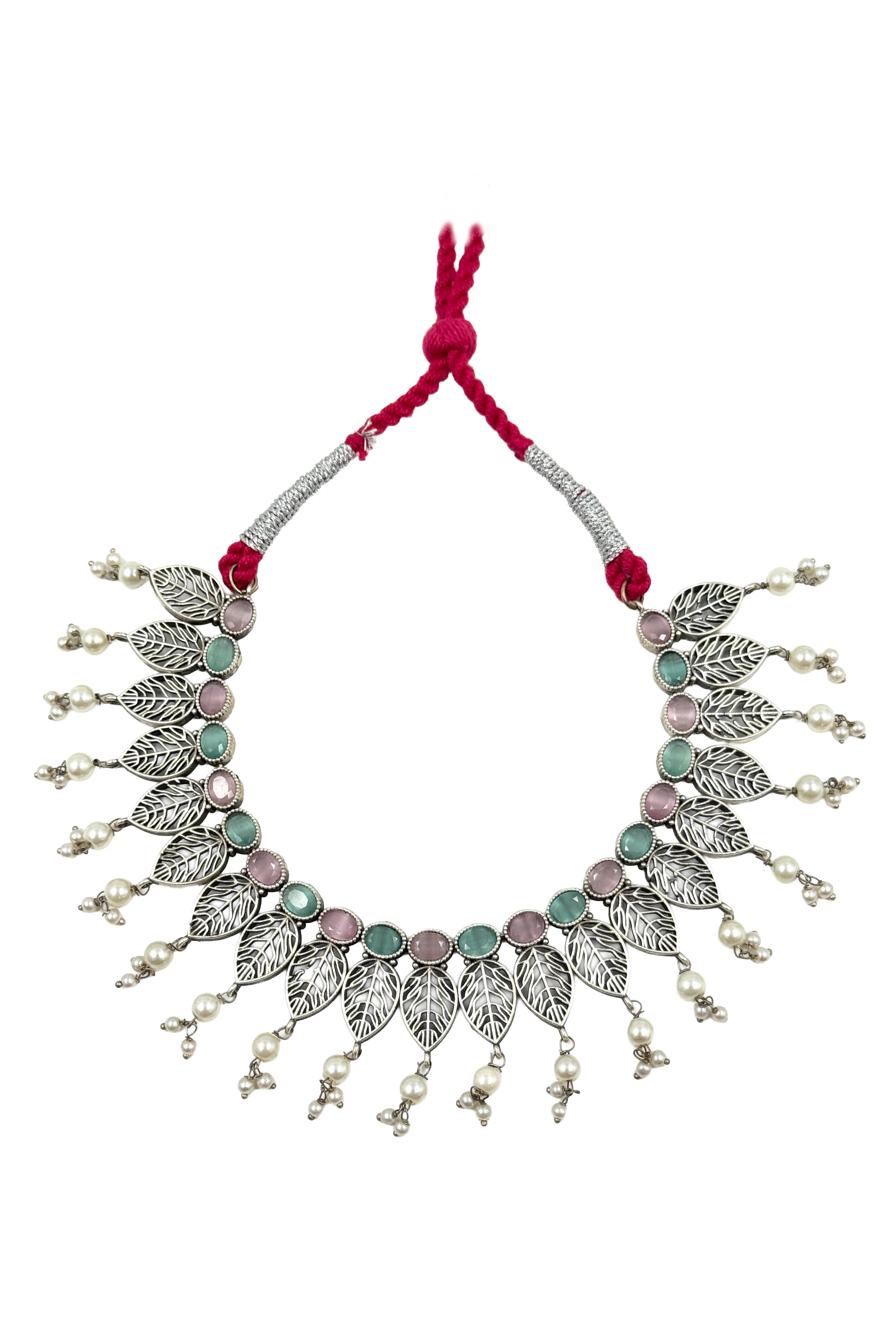MAHI CELESTIAL LEAF PEARL JEWELLERY SET