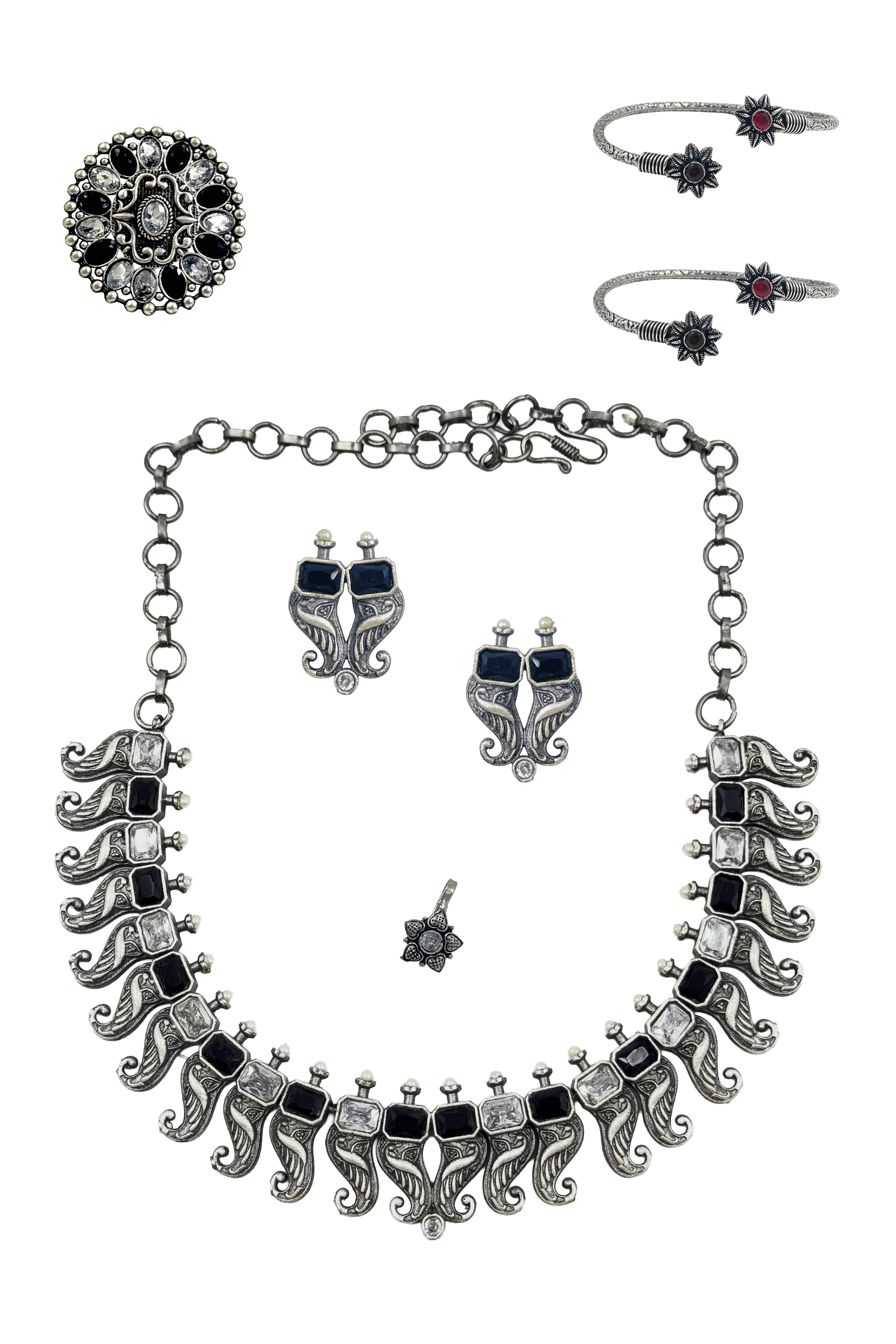 Tanvi Stone Jewellery Set Combo
