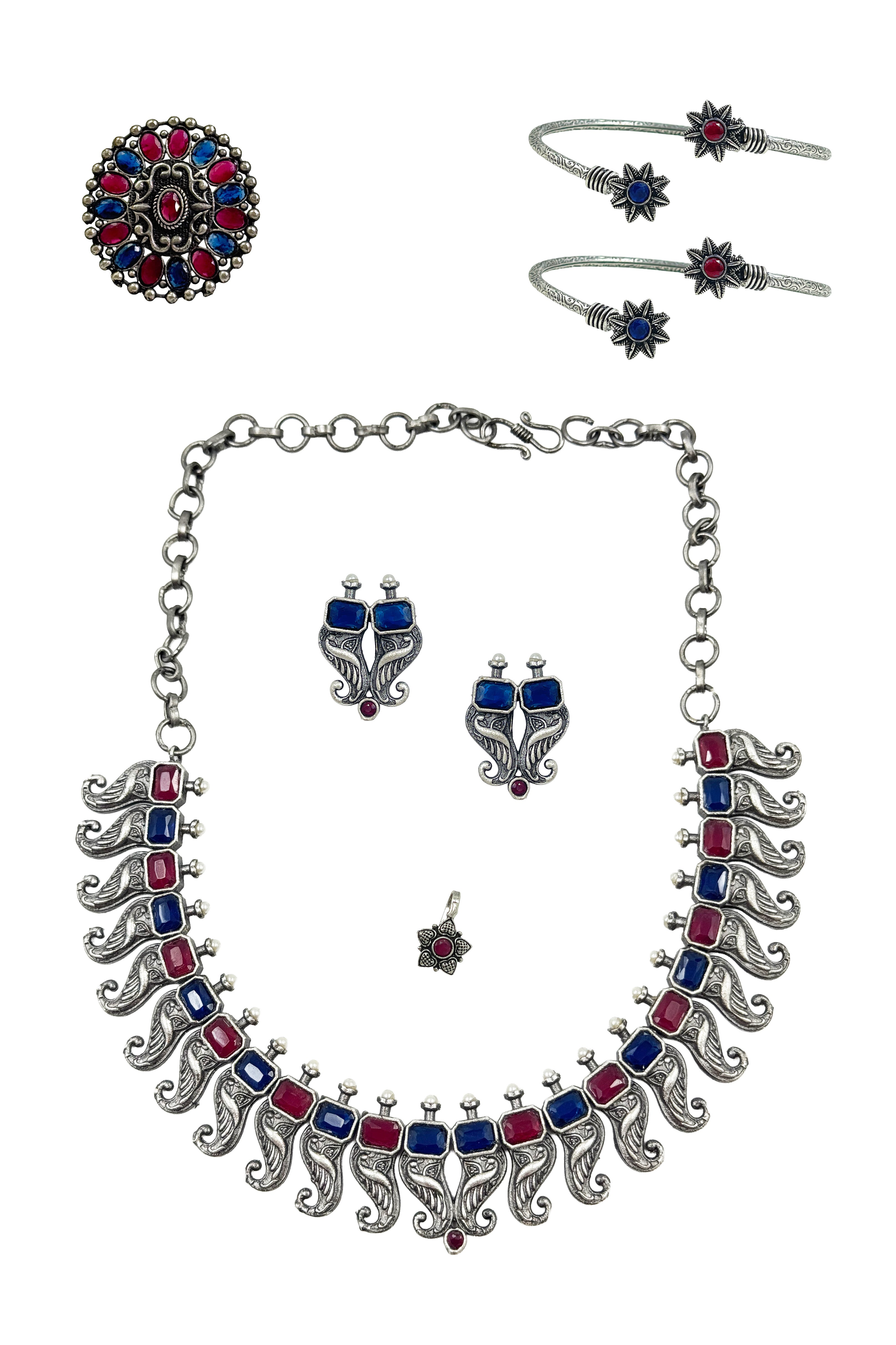 TANVI STONE JEWELLERY SET COMBO