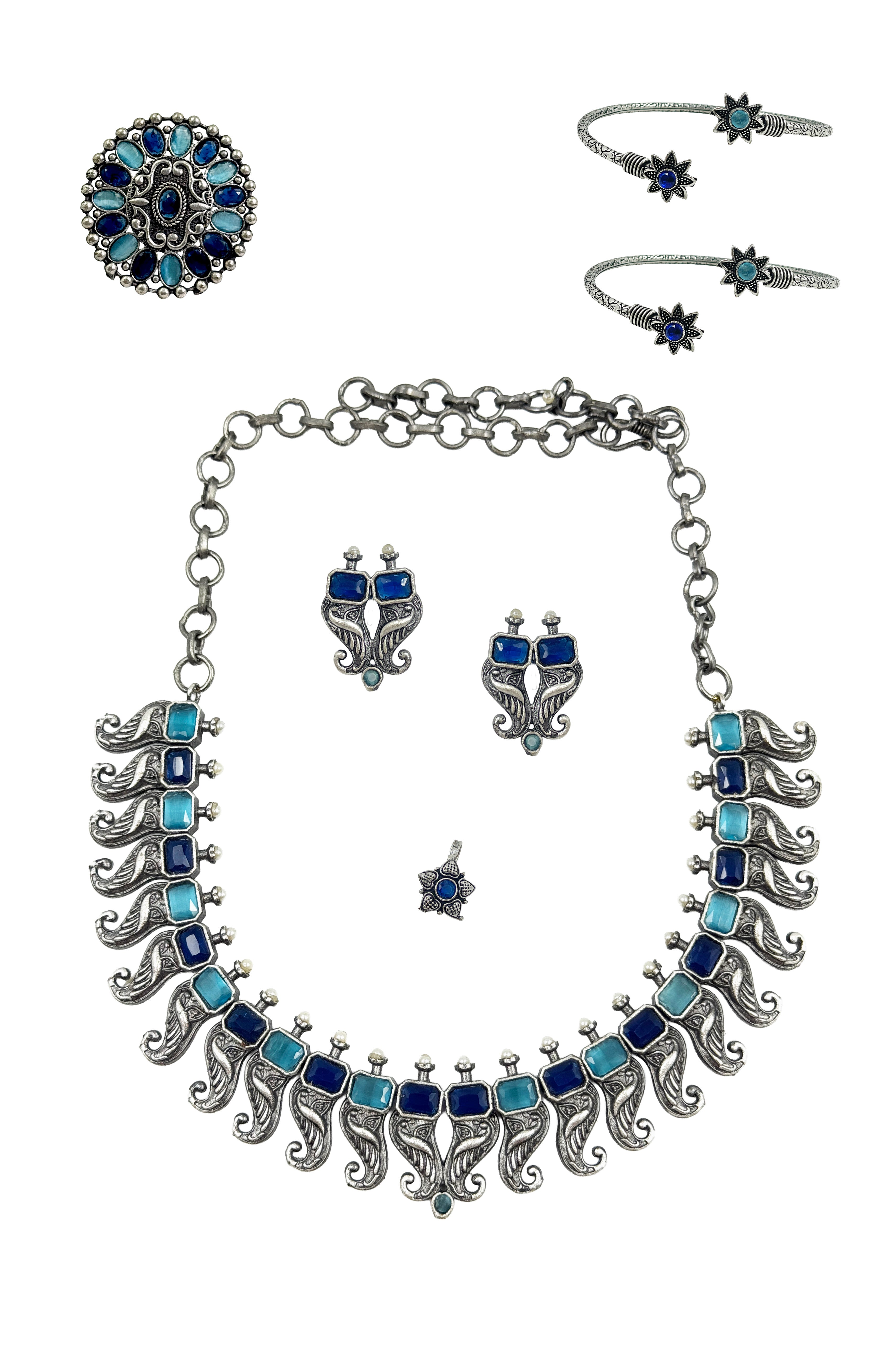 TANVI STONE JEWELLERY SET COMBO