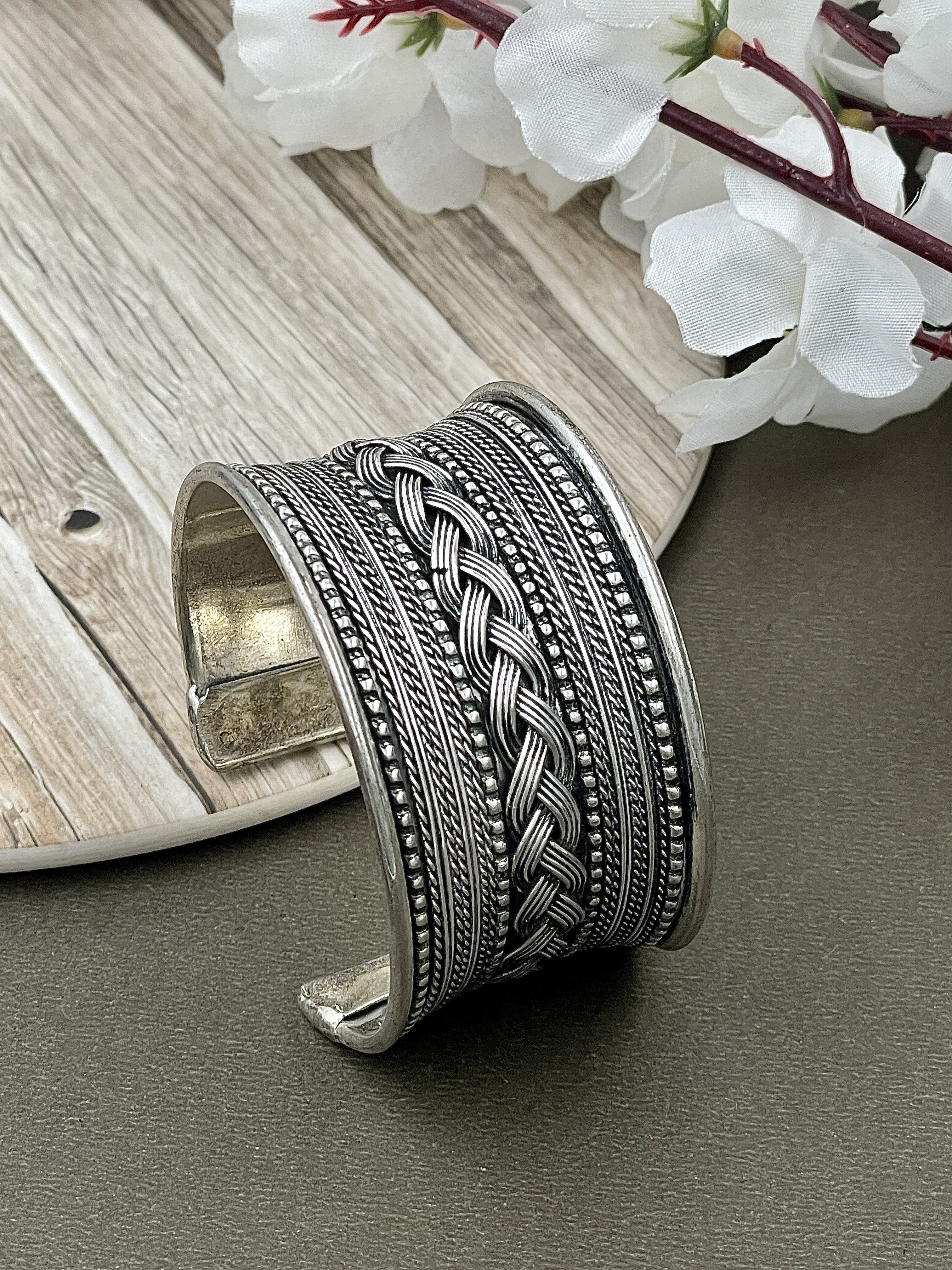 NOVA OXIDISED SILVER  KADA