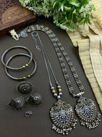 Load image into Gallery viewer, 2-TONE DOUBLE NECKLACE JEWELLERY SET COMBO