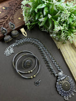 Load image into Gallery viewer, KAMYA DUAL TONE 5 PIECE JEWELLERY SET COMBO