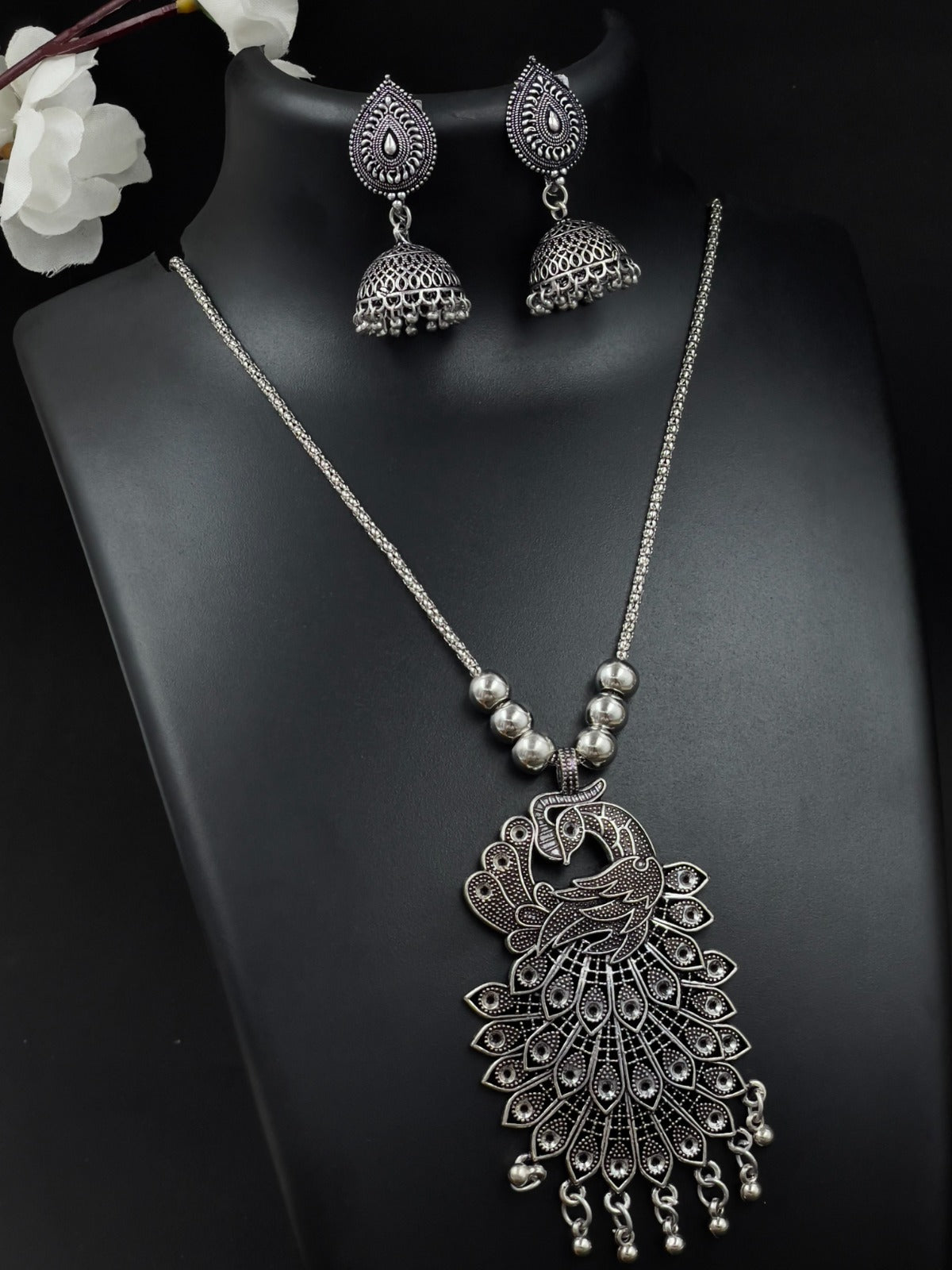 FORUM BRASS OXIDISED JEWELLERY SET