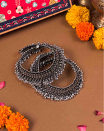 Load image into Gallery viewer, Oxidised traditional anklets from silver Rakshabandhan hamper - Naman Arts