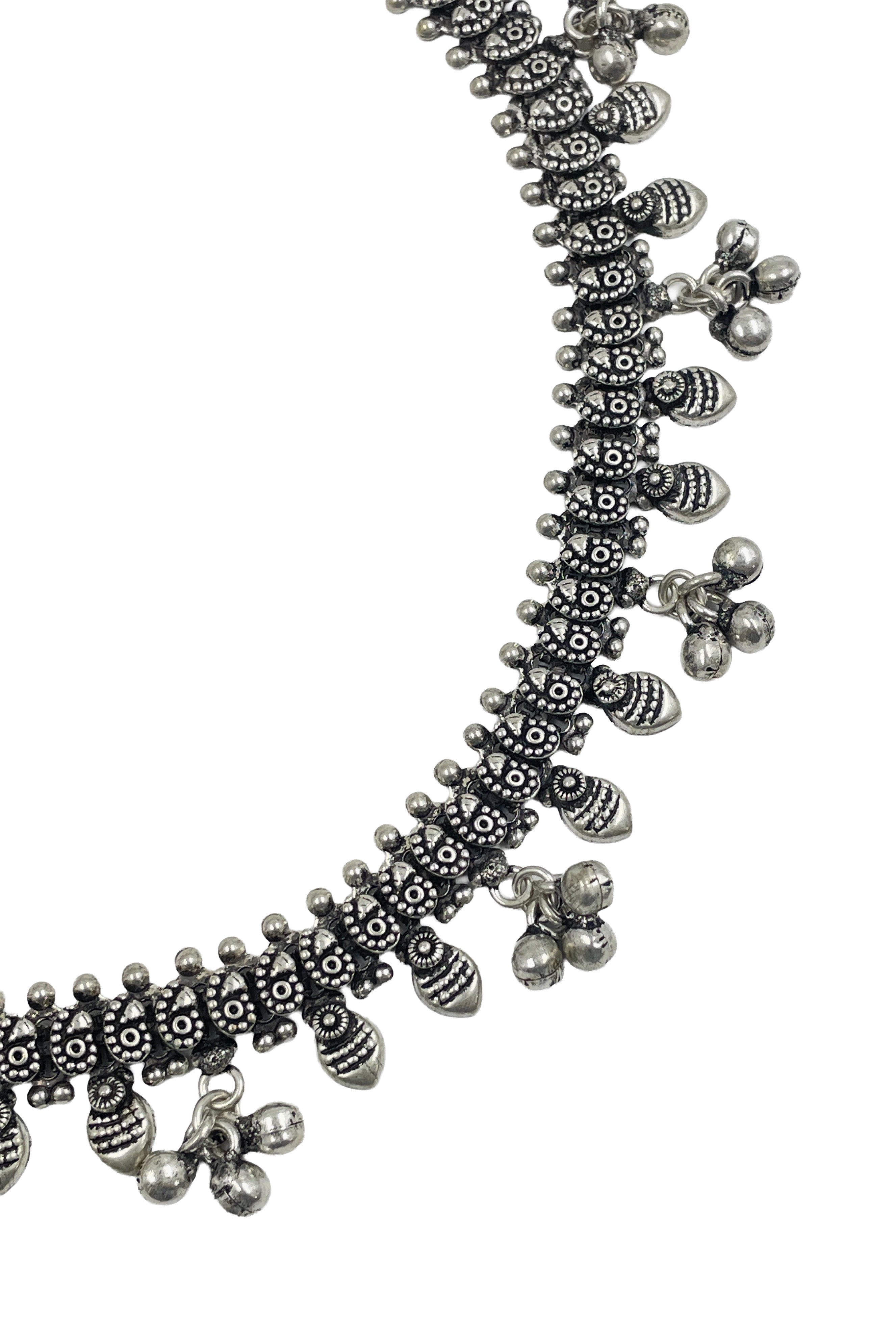 ALISHA DESIGNER OXIDISED SILVER ANKLET