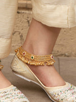 Load image into Gallery viewer, Golden Plated Ghungroo Anklet