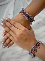 Load image into Gallery viewer, Anaya Silver Stone Bangles