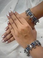 Load image into Gallery viewer, Anaya Silver Stone Bangles