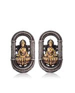 Load image into Gallery viewer, Oxidised Lakshmi Temple Choker Necklace Set