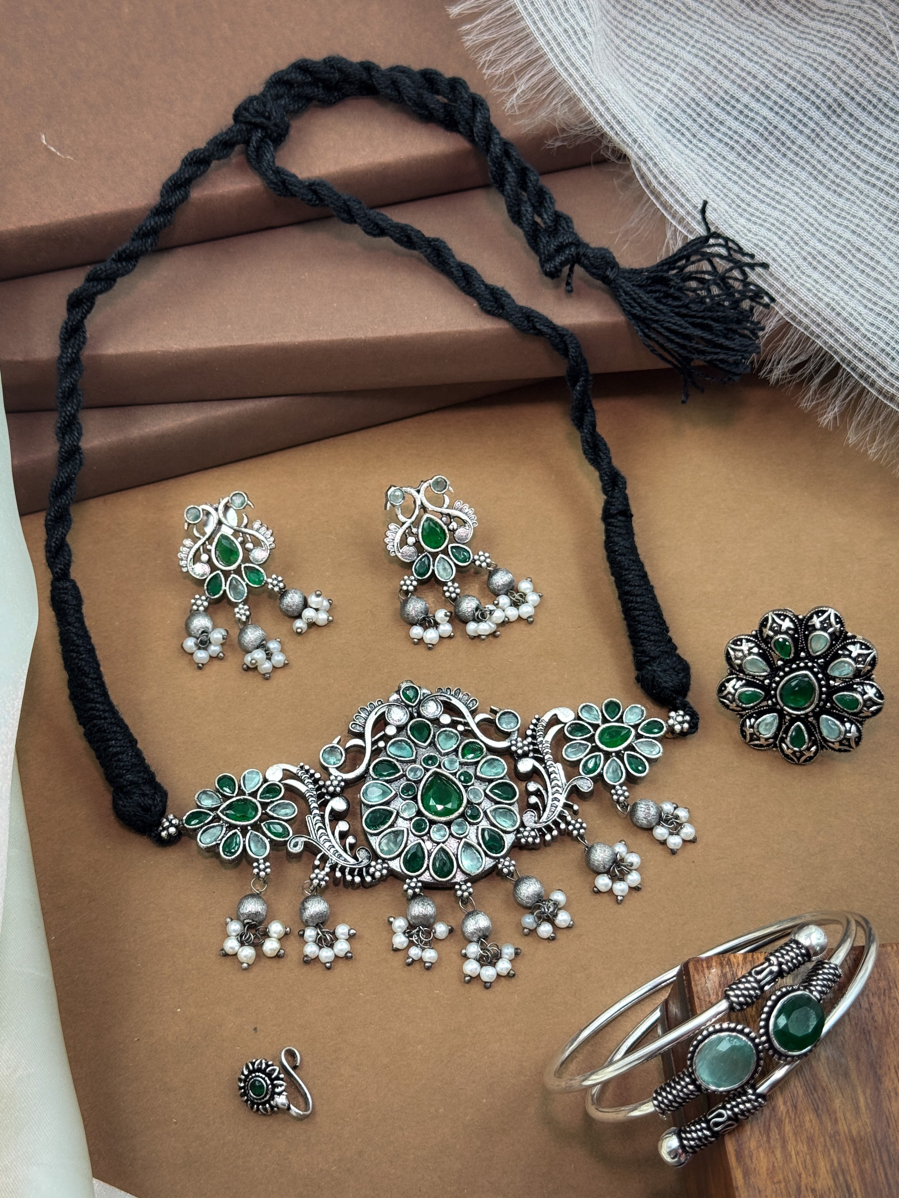 VEDIKA STONE JEWELLERY SET COMBO
