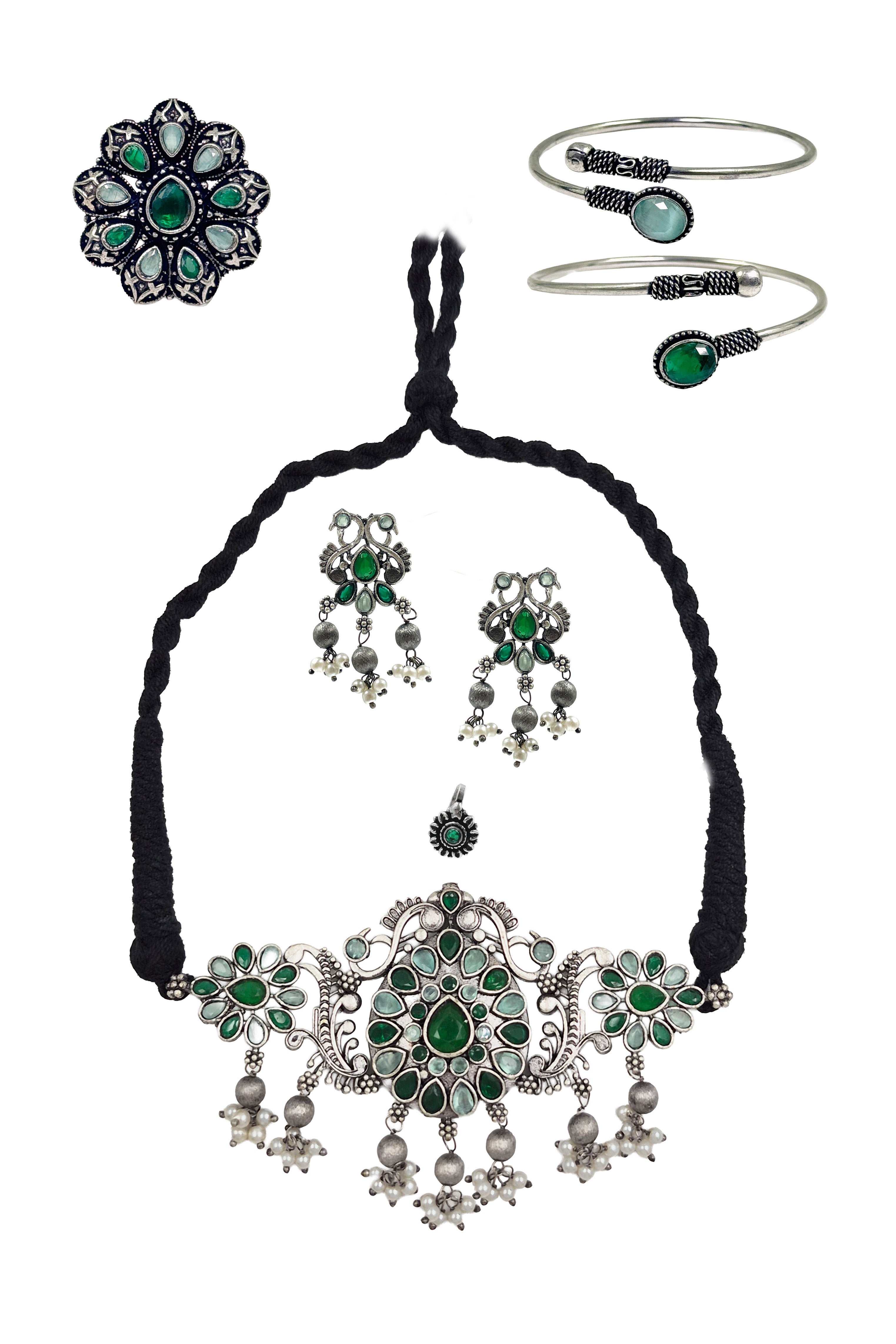 VEDIKA STONE JEWELLERY SET COMBO