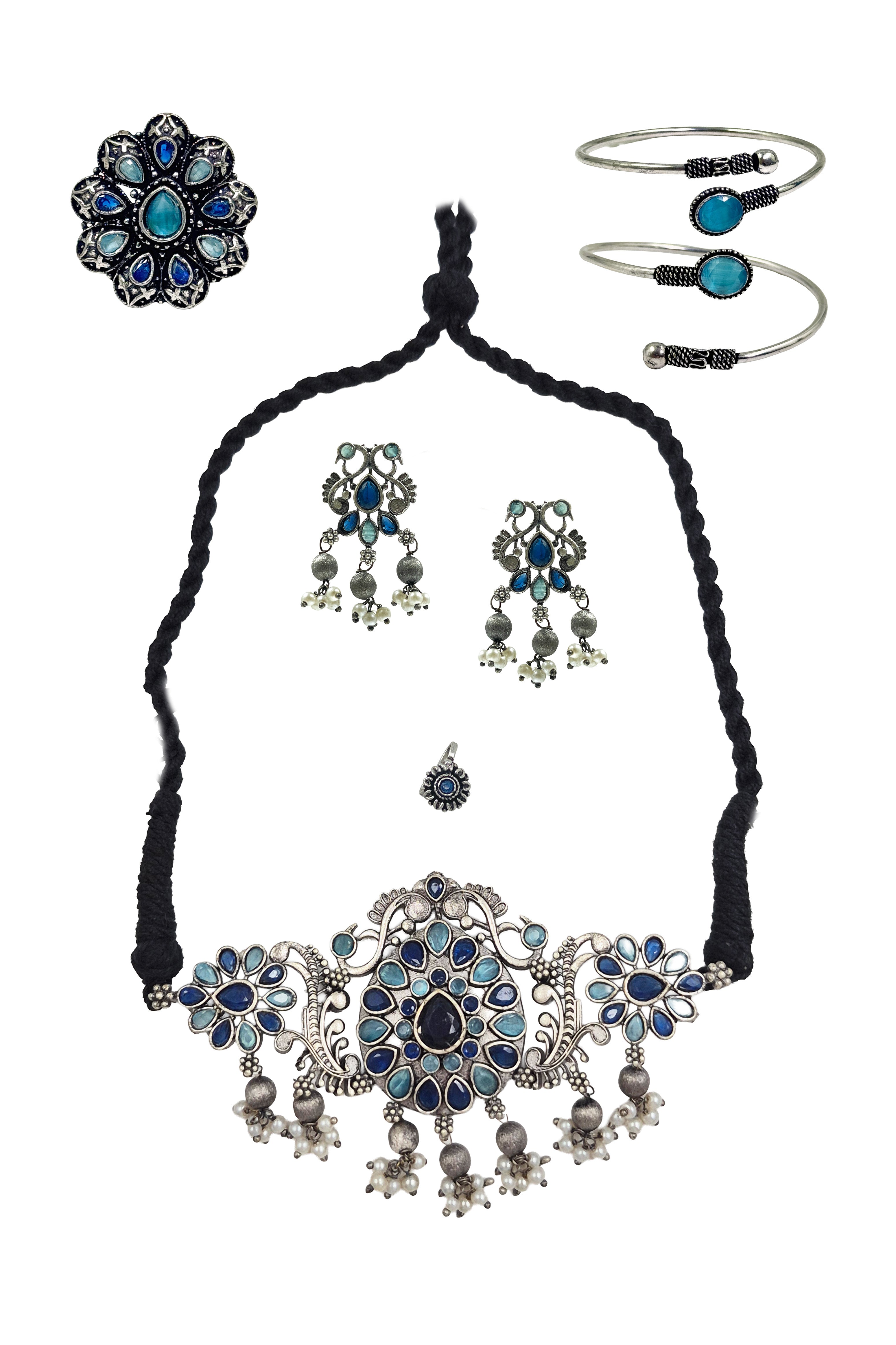 VEDIKA STONE JEWELLERY SET COMBO