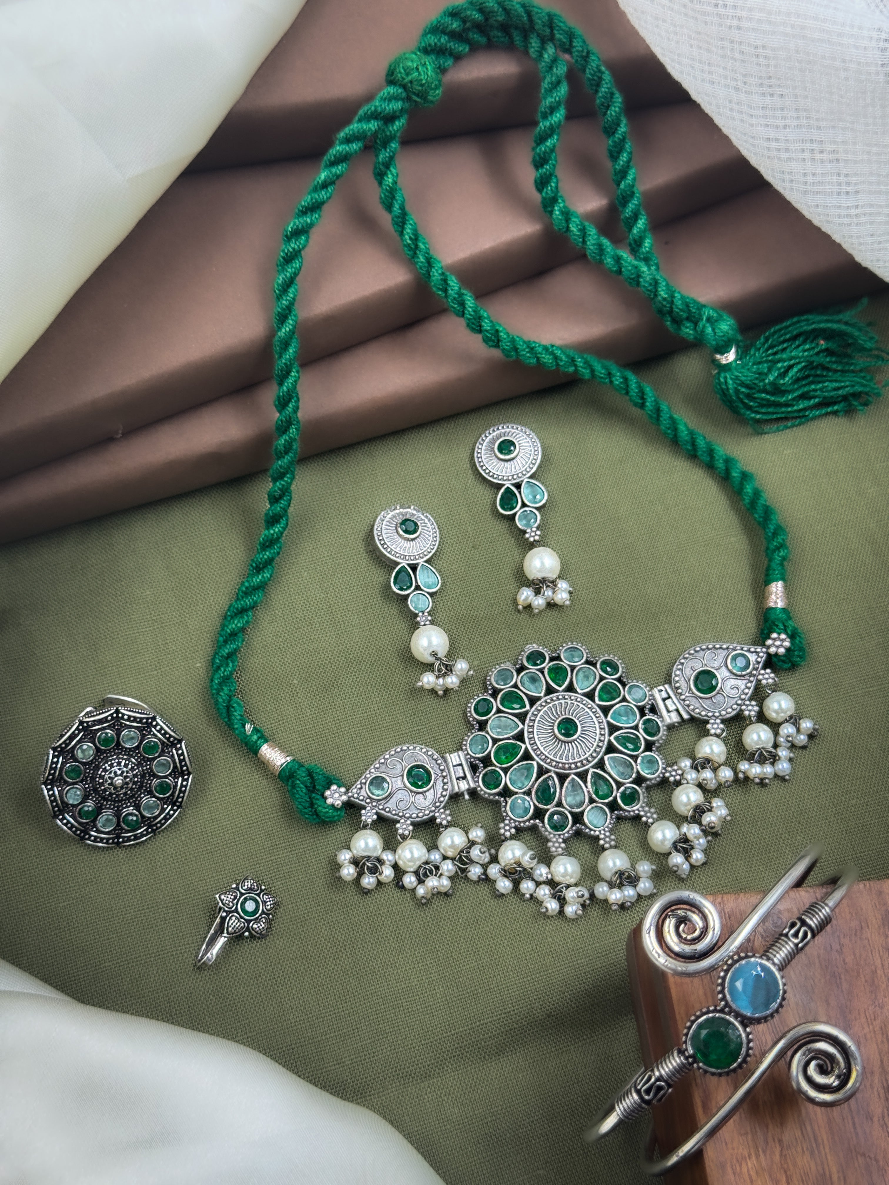 KRISHA STONE JEWELLERY SET COMBO