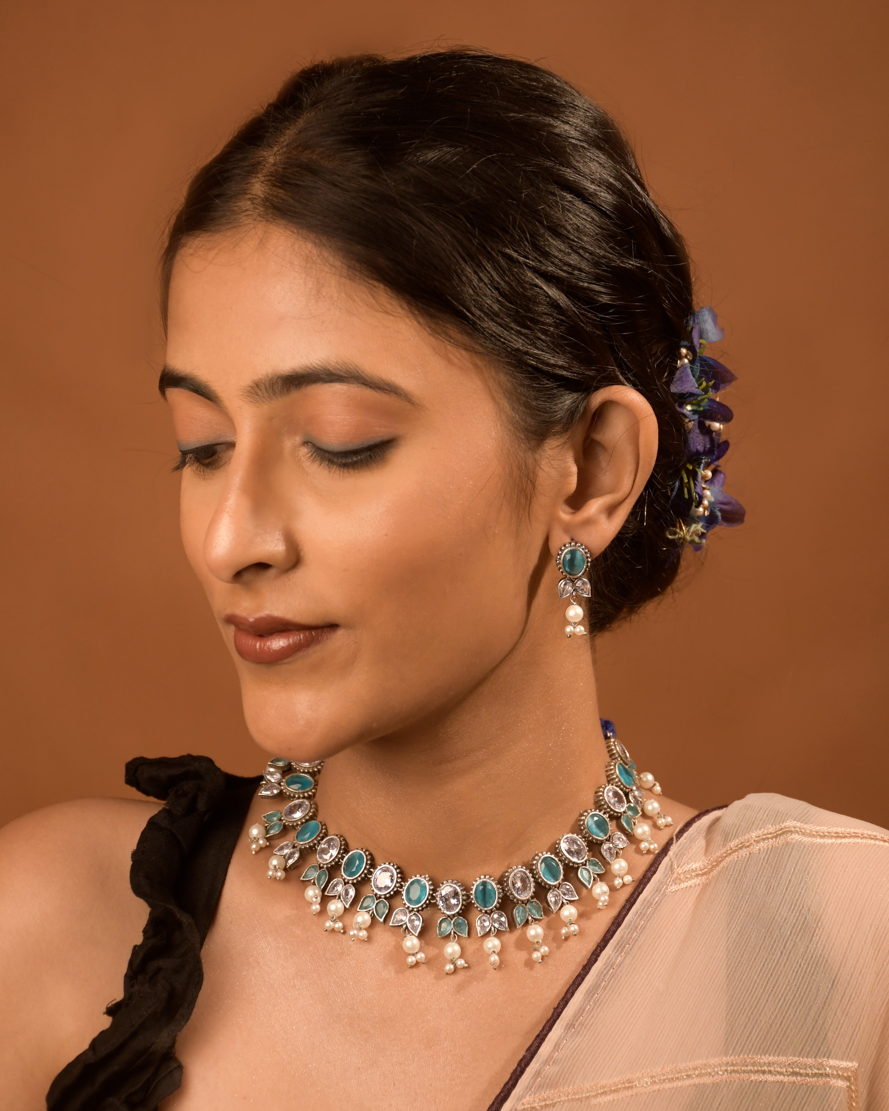 Meera Stone Necklace Set