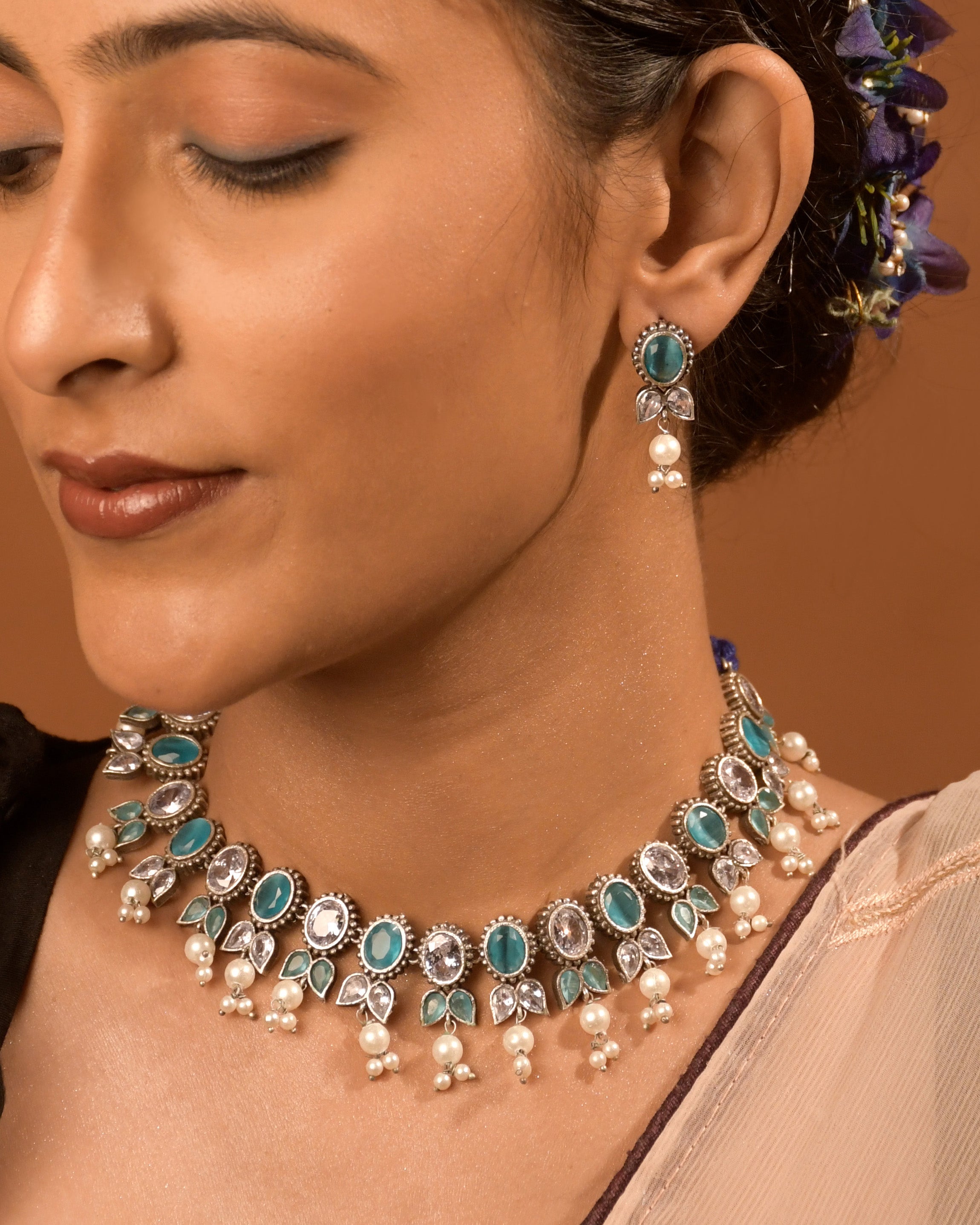 Meera Stone Necklace Set