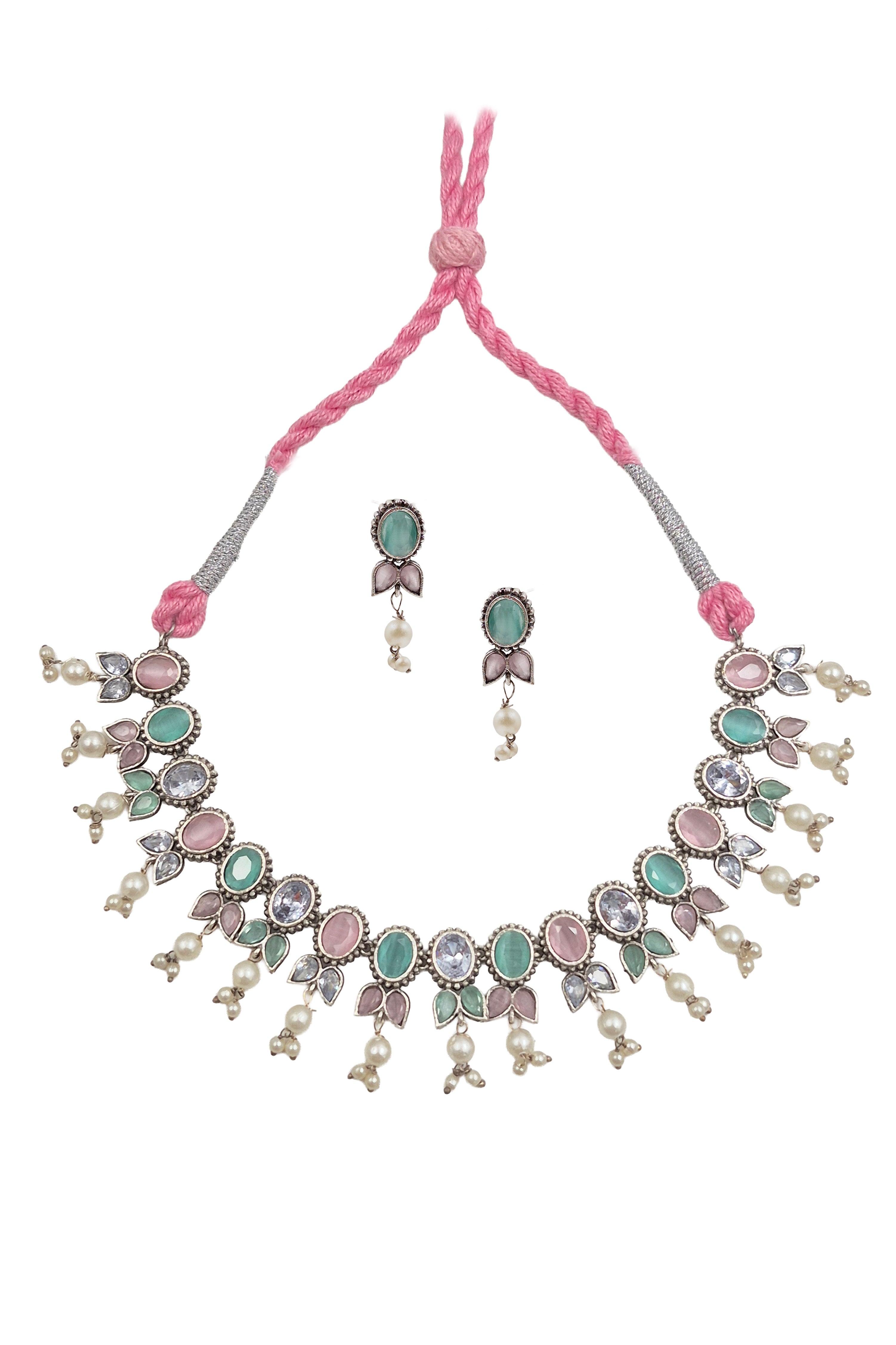 MEERA STONE NECKLACE SET