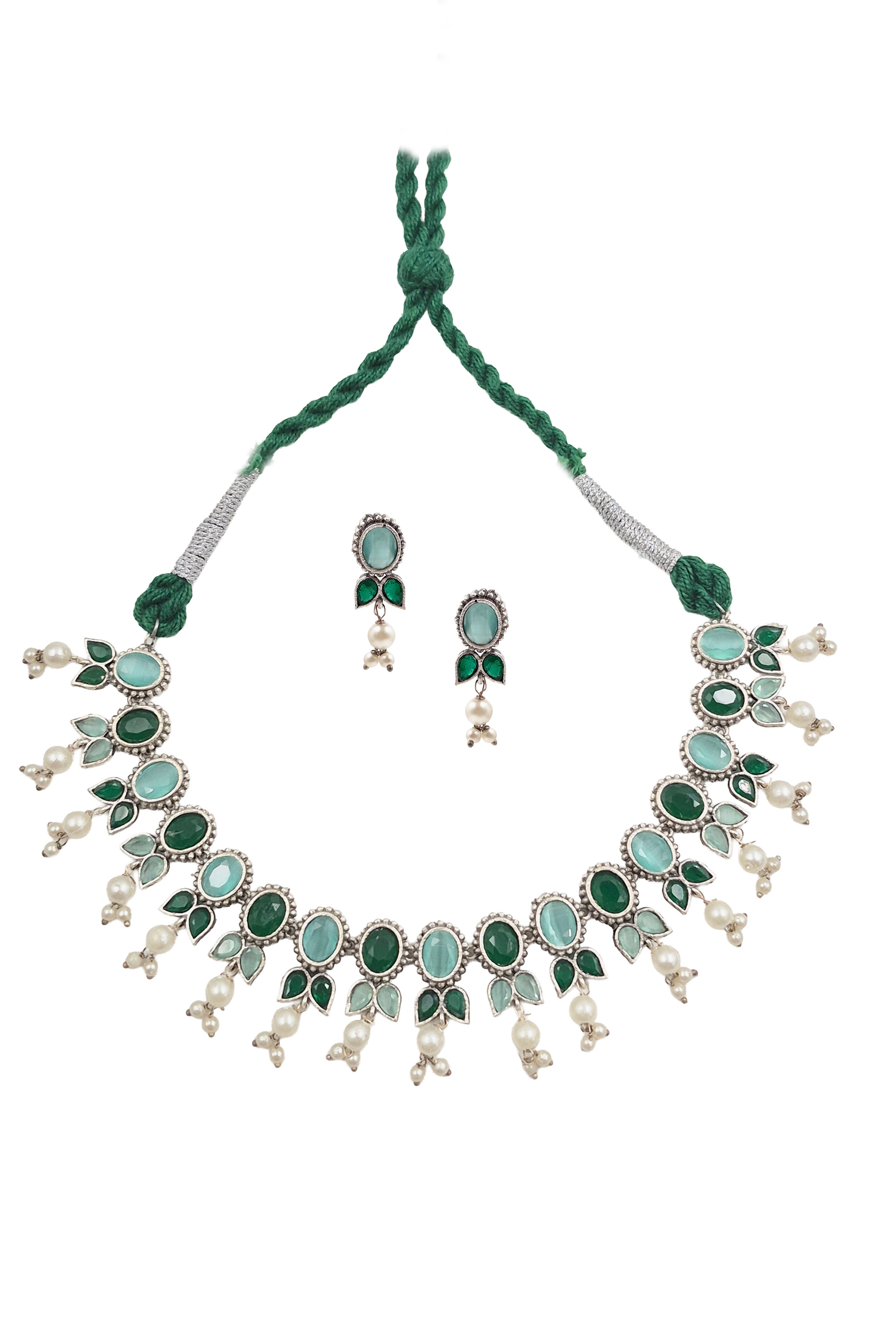 MEERA STONE NECKLACE SET