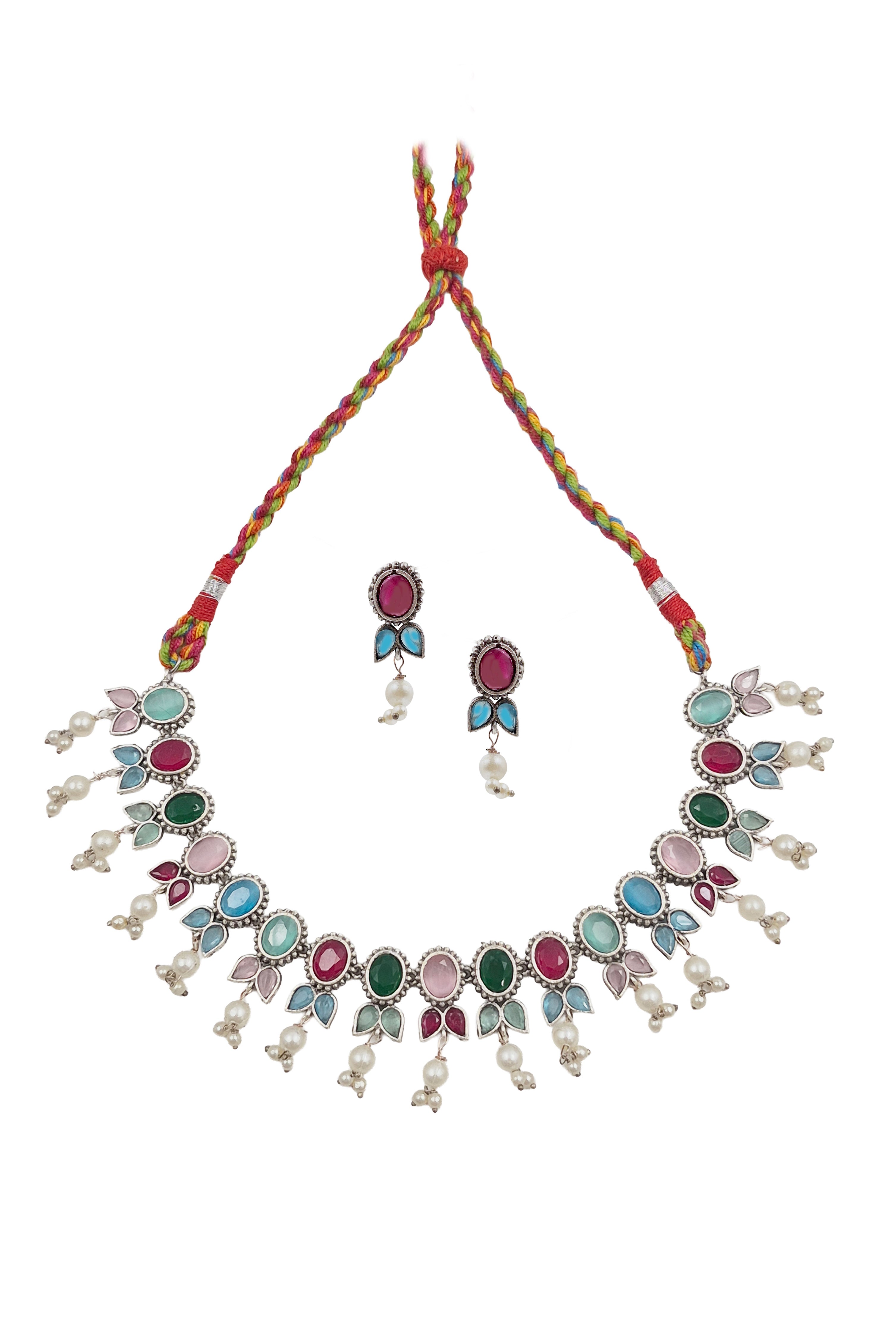 MEERA STONE NECKLACE SET