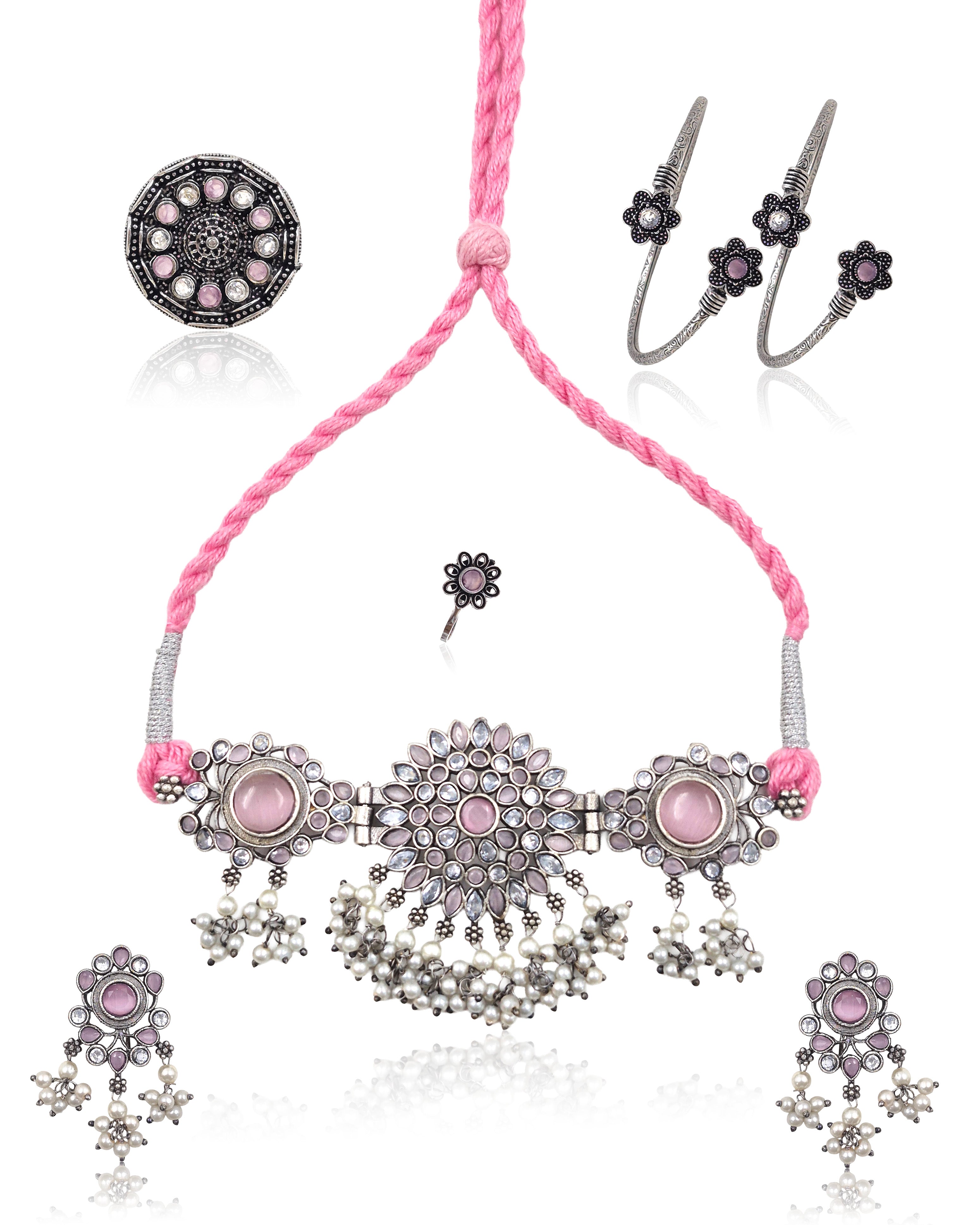 Niva Stone Jewellery Set Combo