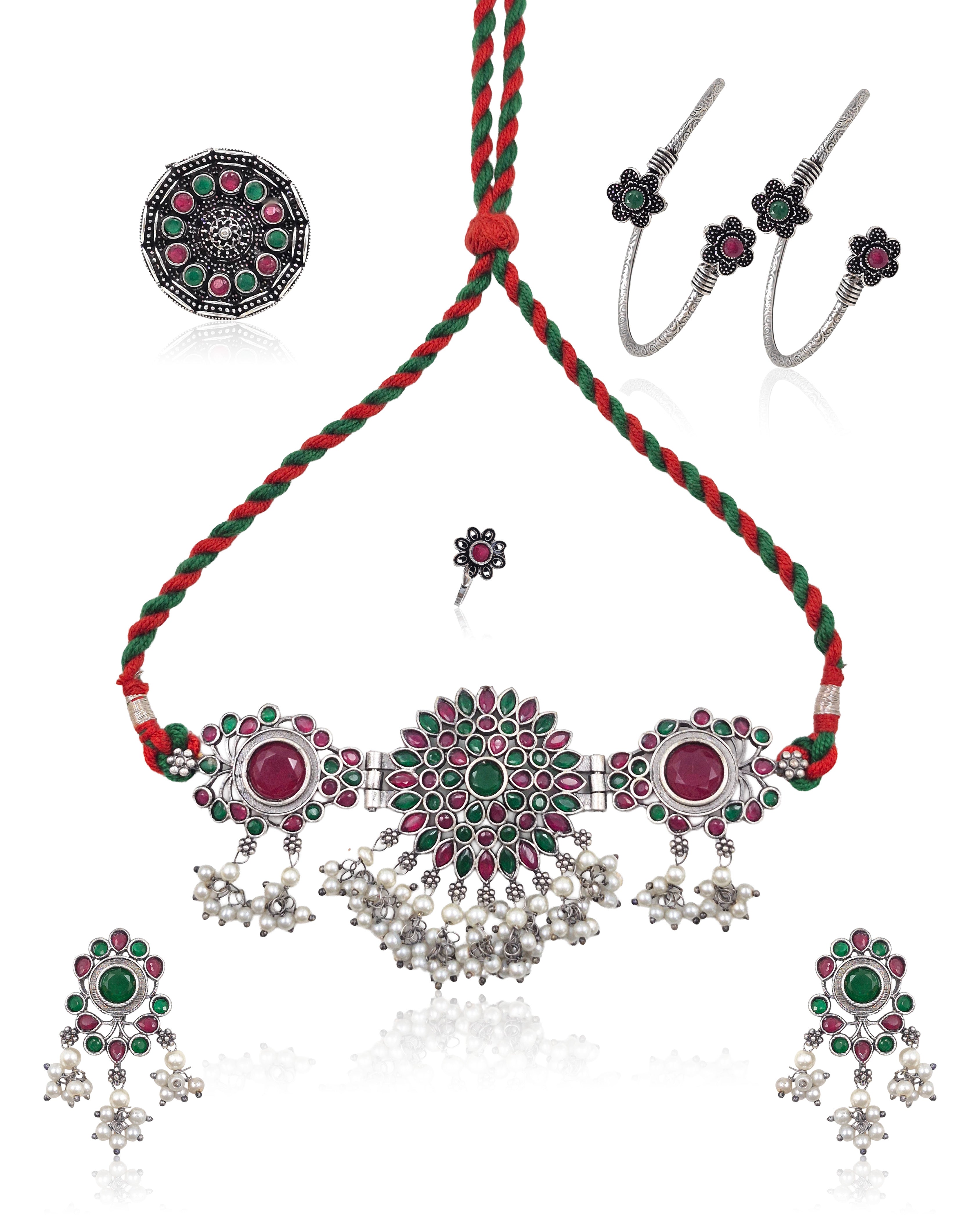 Niva Stone Jewellery Set Combo