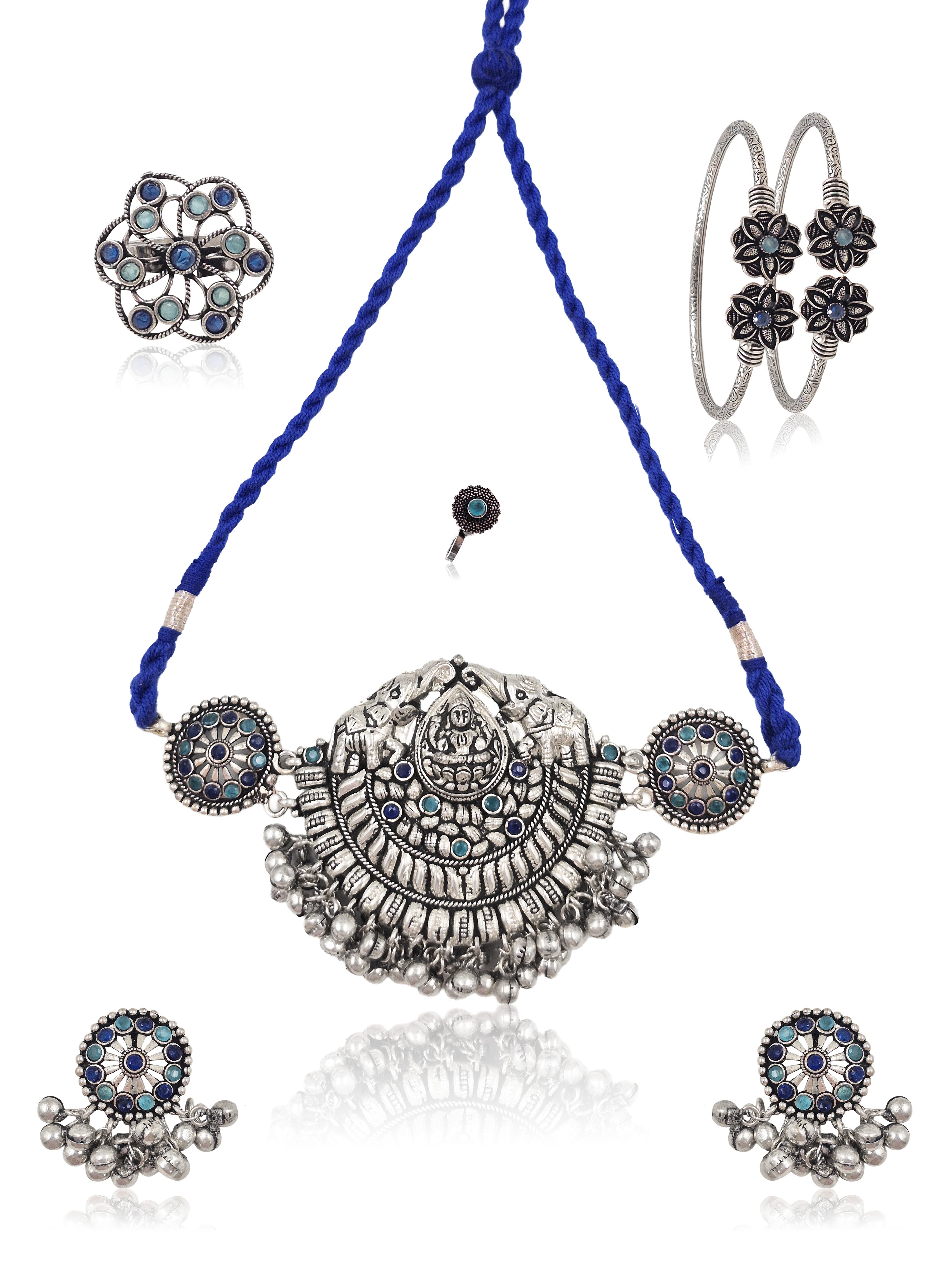 Aarvya Stone Jewellery Set Combo