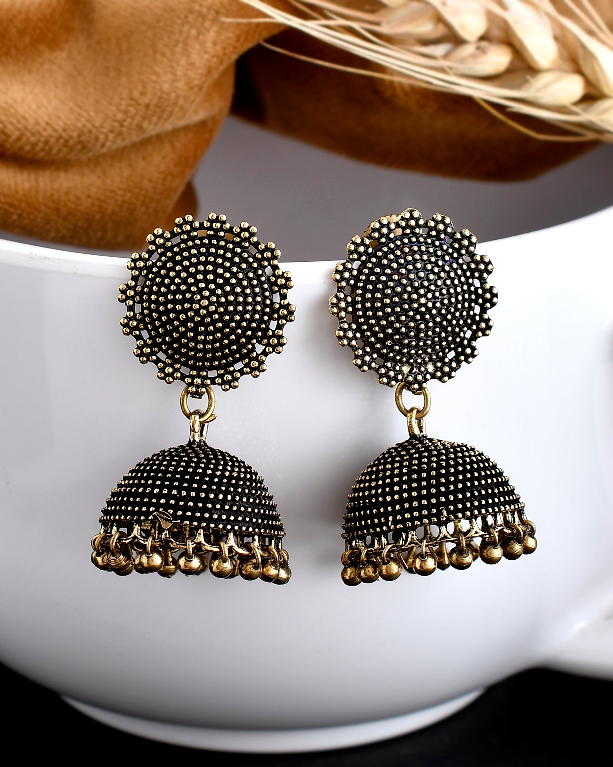 OXIDISED GOLDEN JEWELLERY SET COMBO