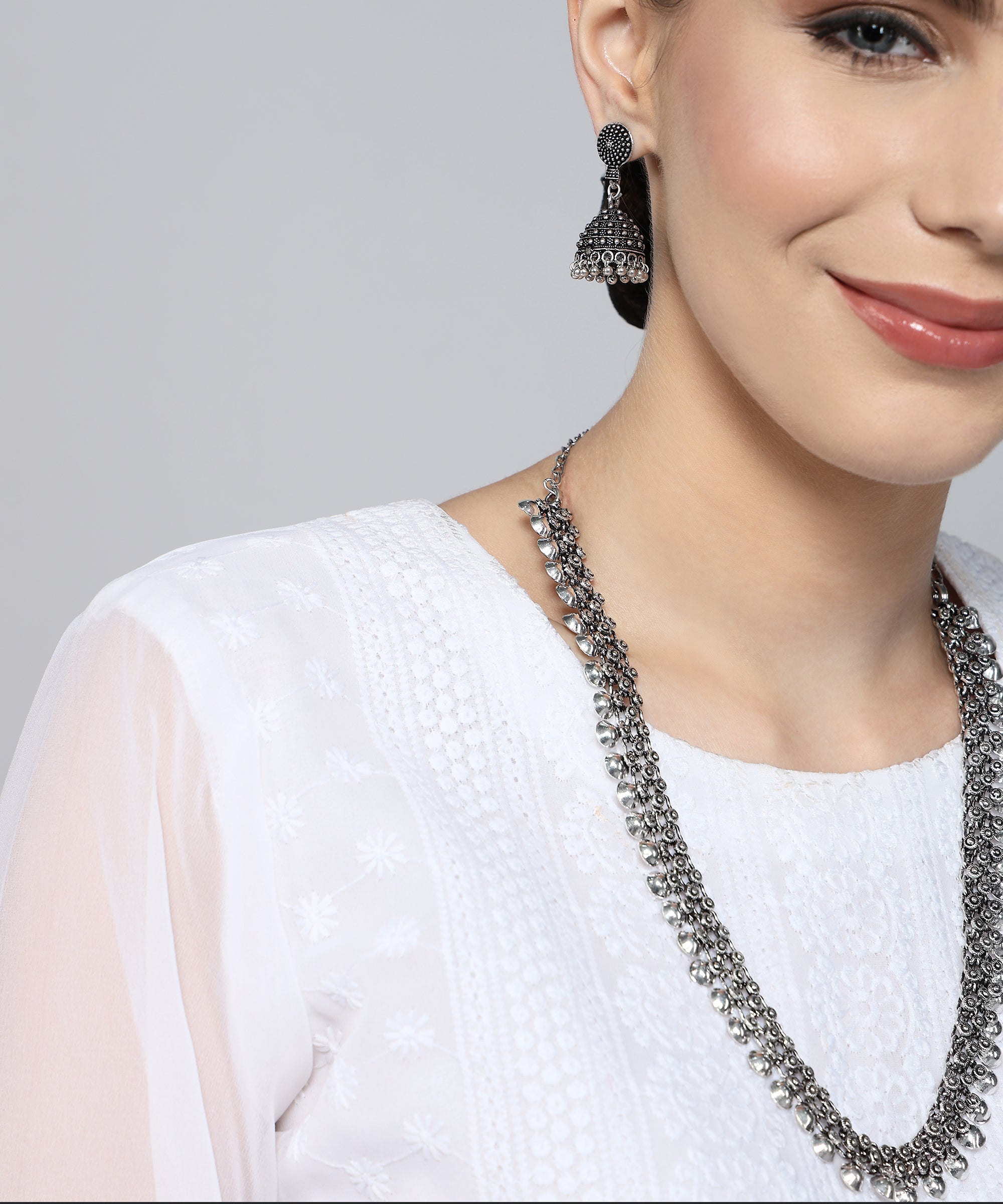 ZOYA SILVER OXIDISED JEWELLERY SET COMBO