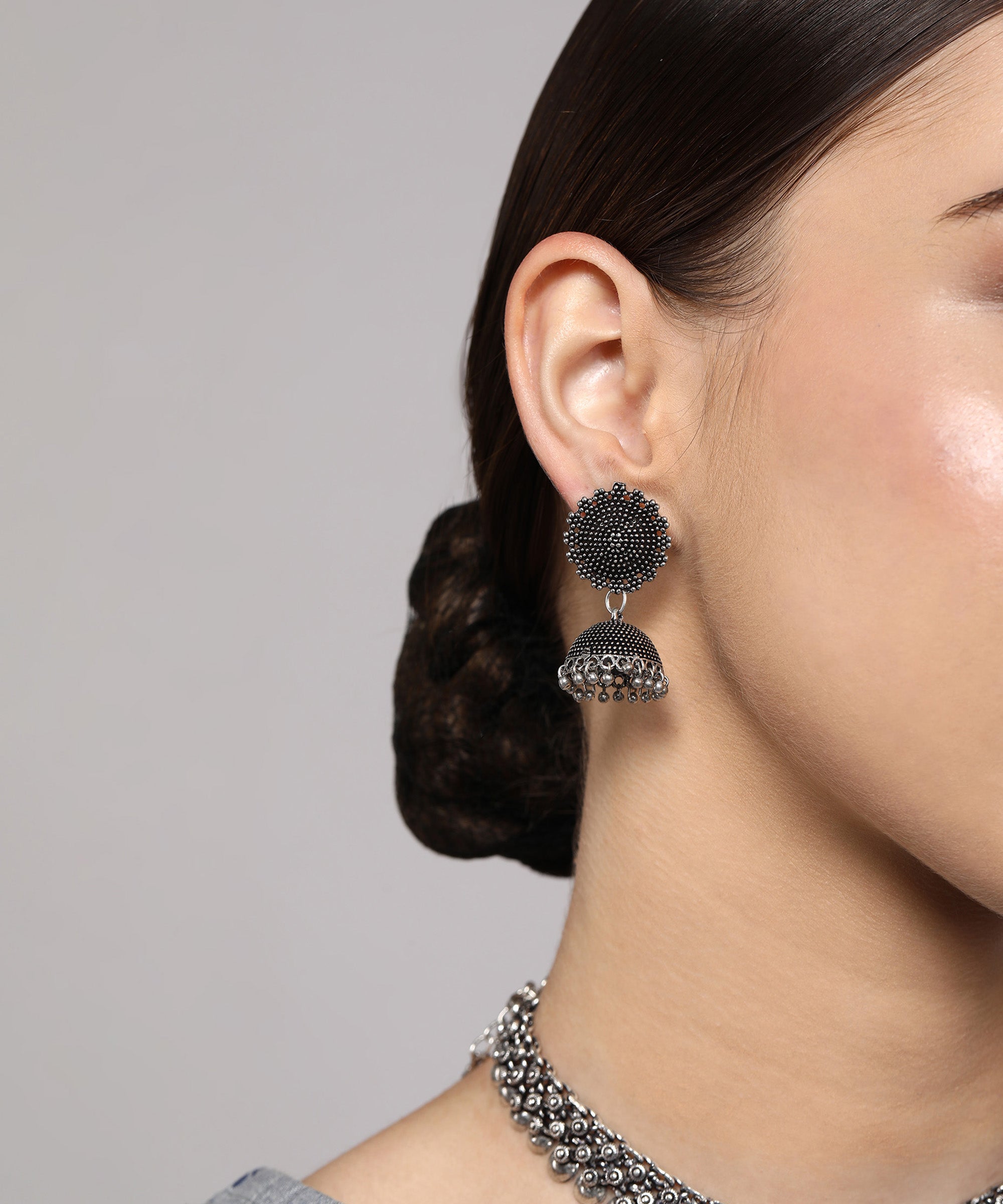 ADITI SILVER OXIDISED JEWELLERY SET COMBO