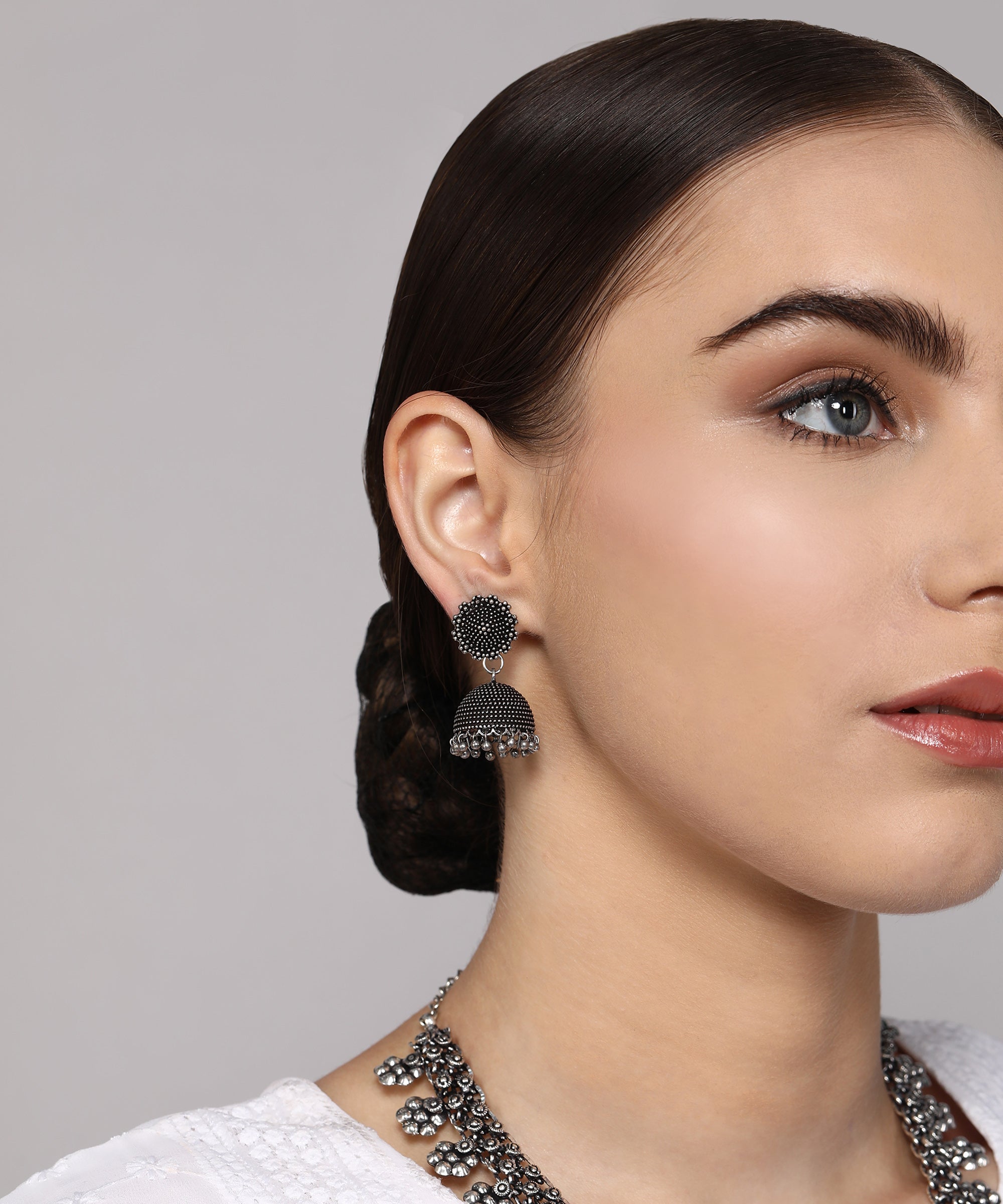 MEERA SILVER OXIDISED JEWELLERY SET COMBO