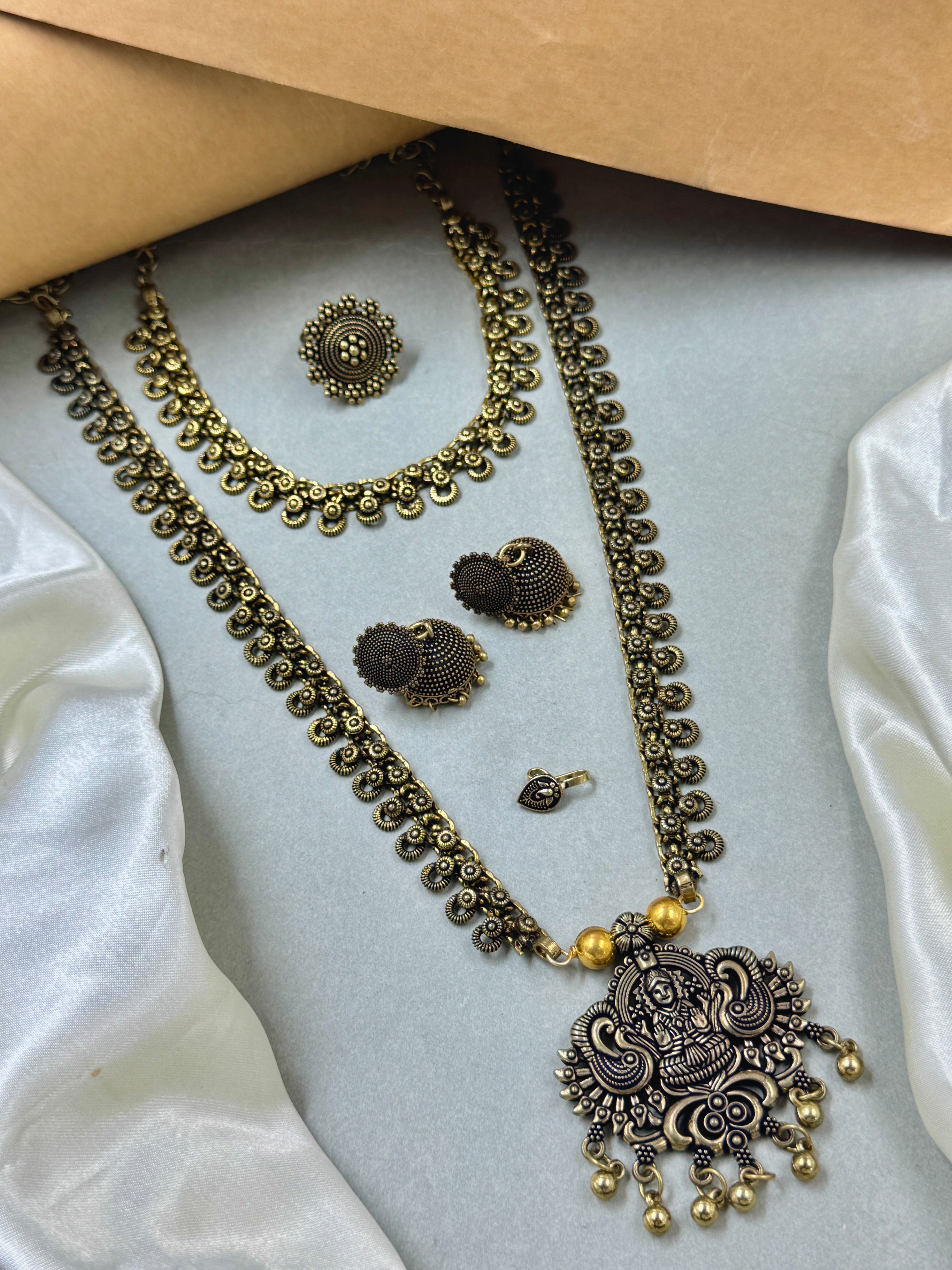 Tanya Oxidised Golden Jewellery Set Combo