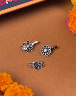 Load image into Gallery viewer, Silver Rakshabandhan hamper contents close-up - Naman Arts