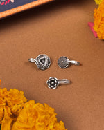 Load image into Gallery viewer, Oxidised nose pins from Rakshabandhan hamper - Naman Arts